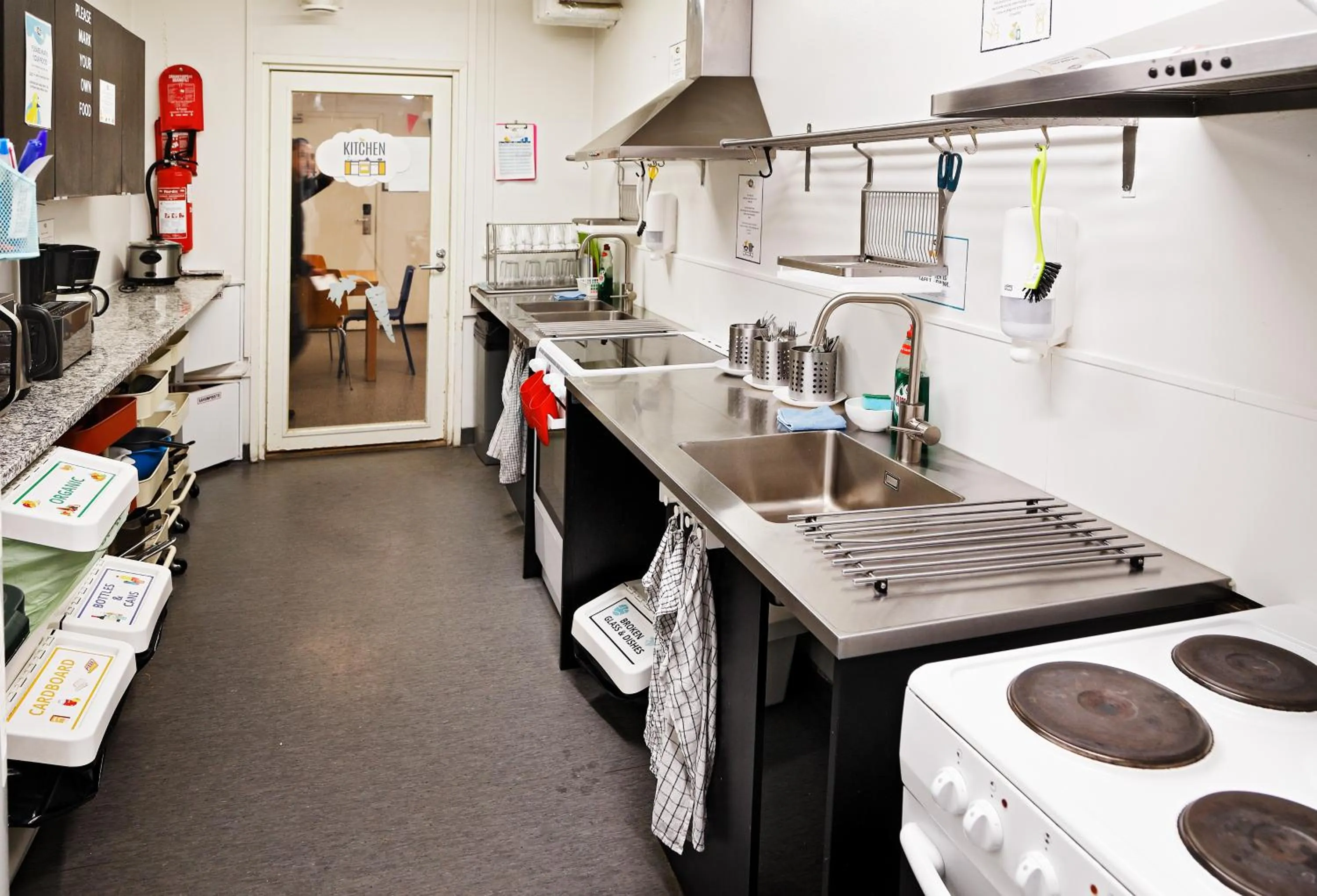 kitchen in CheapSleep Hostel Helsinki