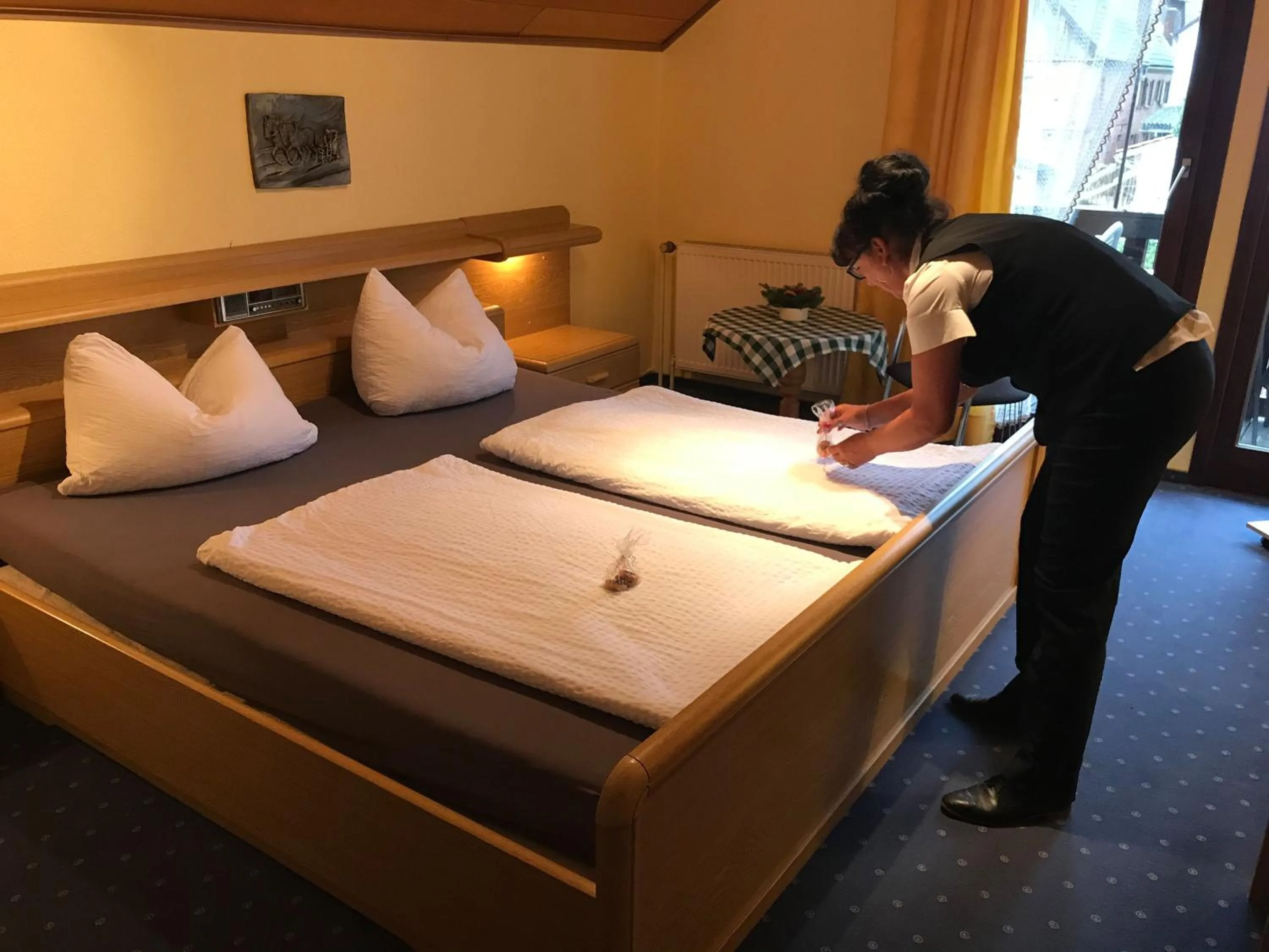 Photo of the whole room, Bed in Hotel Hoxter Am Jakobsweg