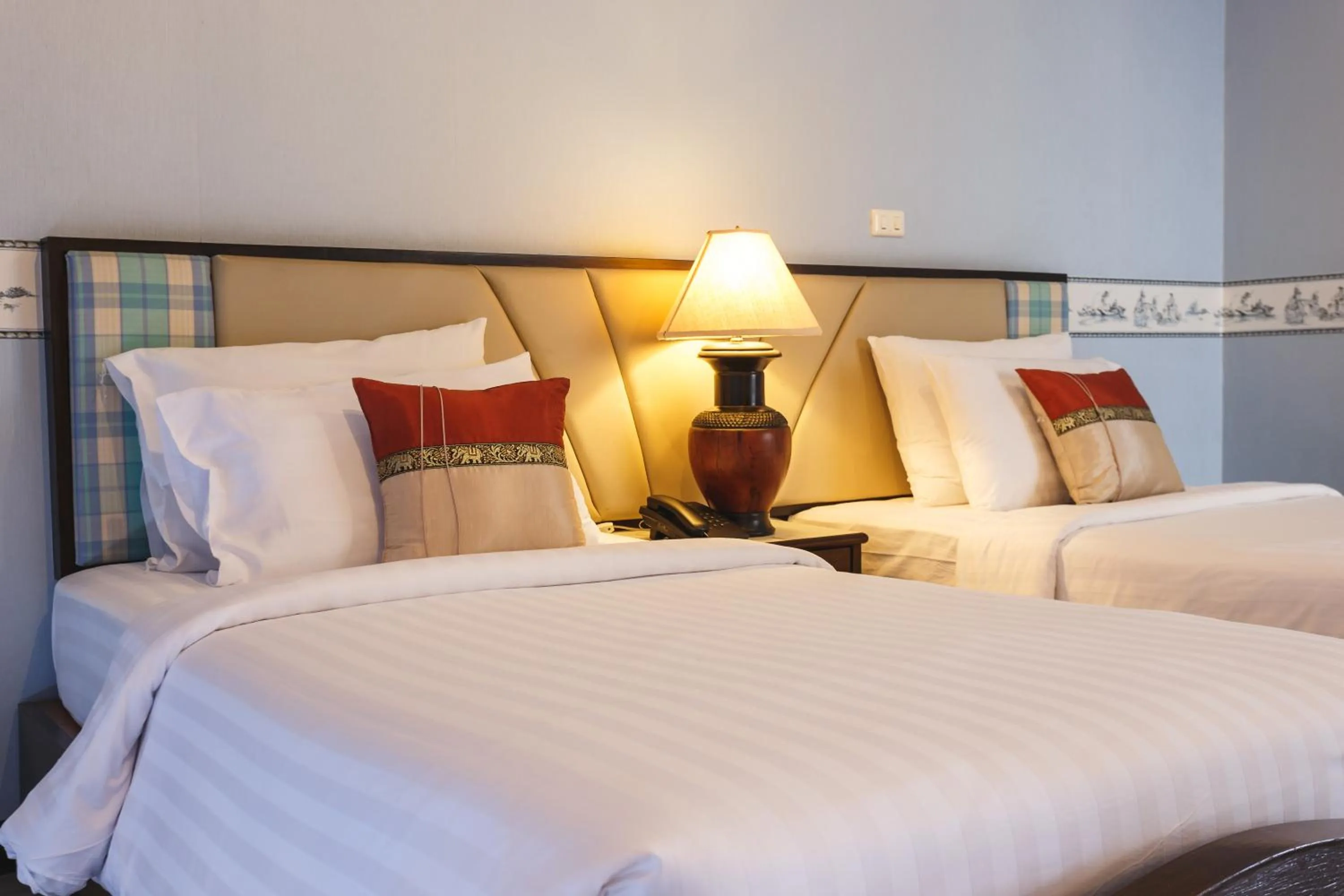 Bed in Surin Majestic Hotel