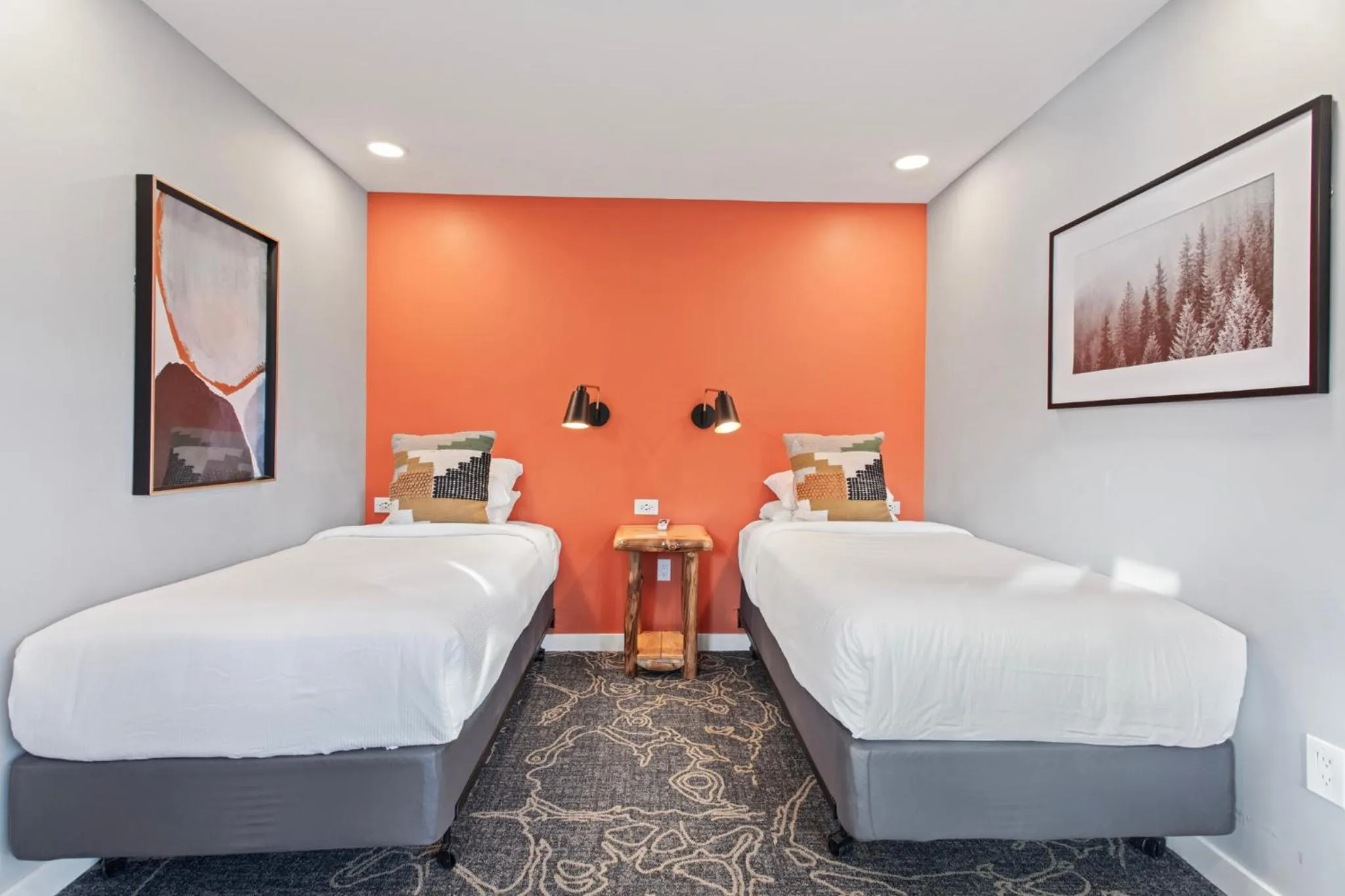 Bed in Discovery Lodge