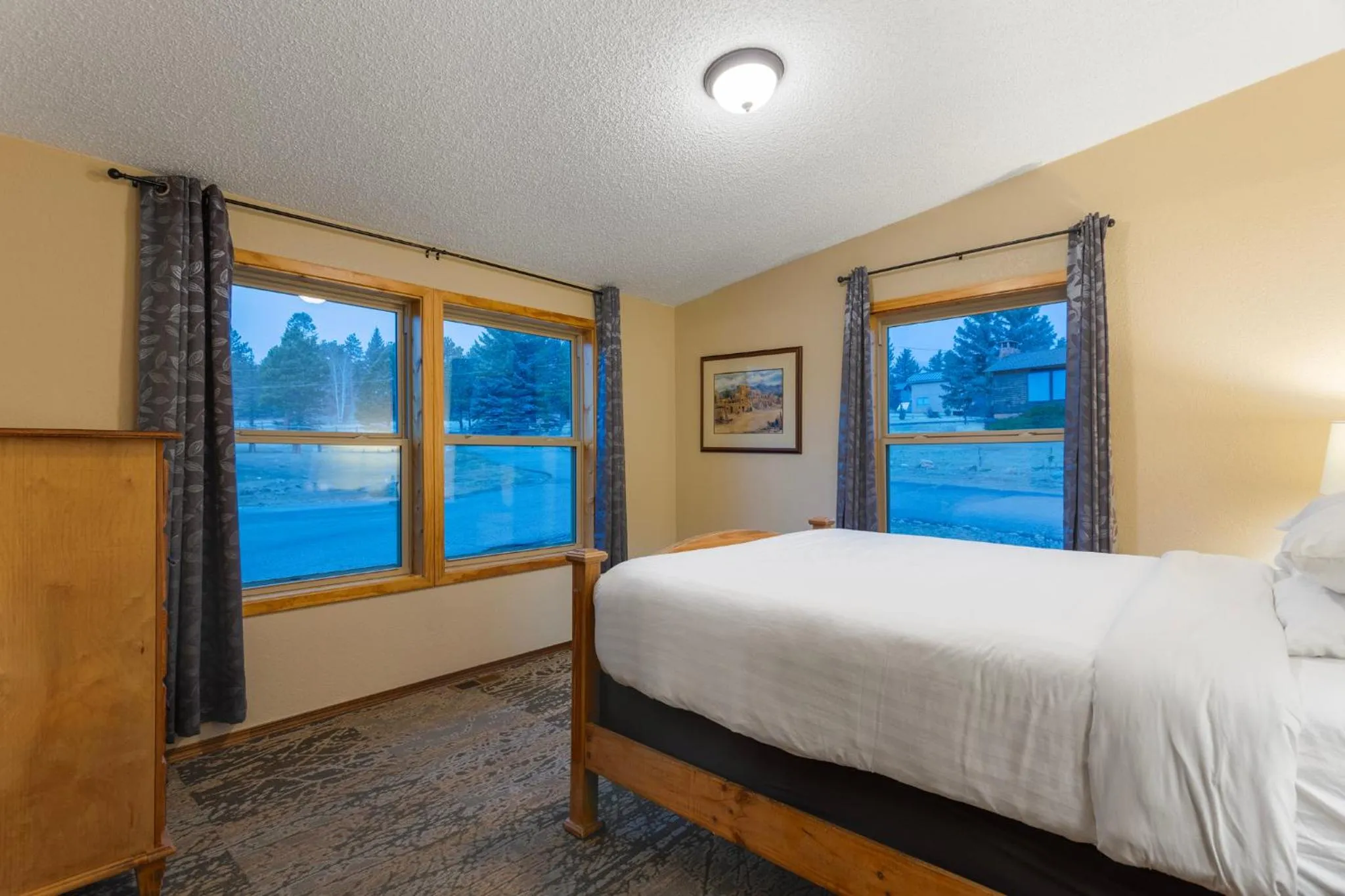 Bed in Discovery Lodge