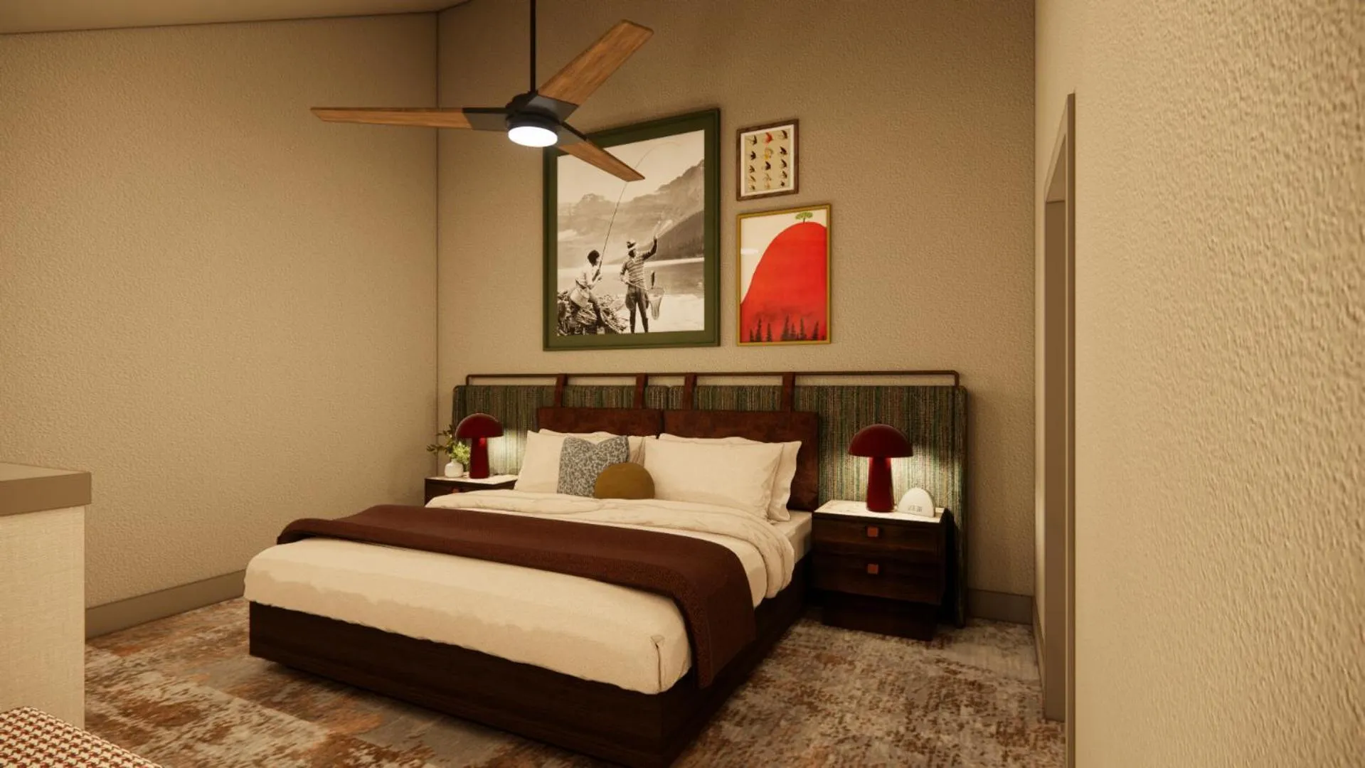 Bed in Grouse Mountain Lodge