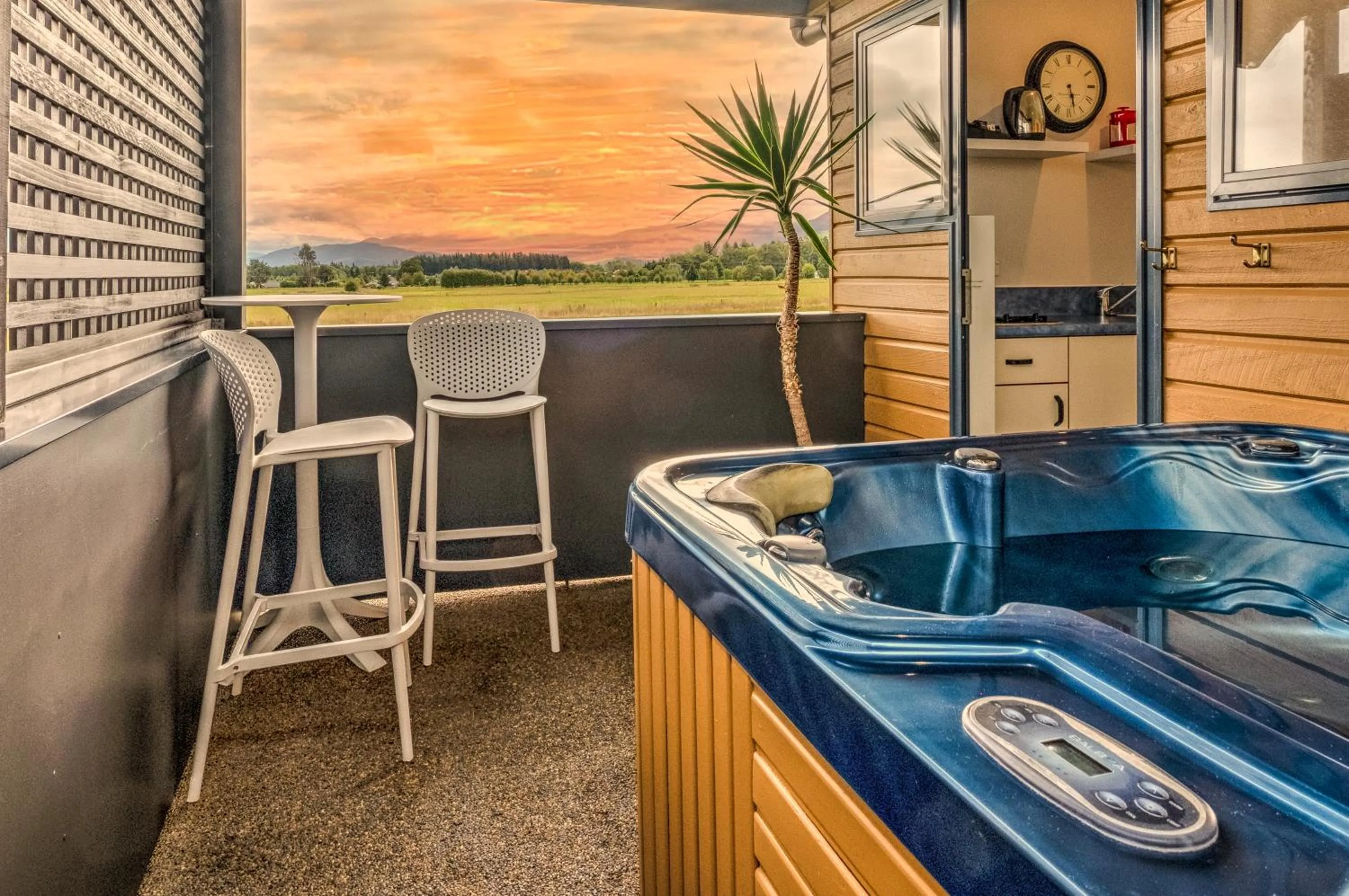 Patio in Hanmer Springs Scenic Views Motel