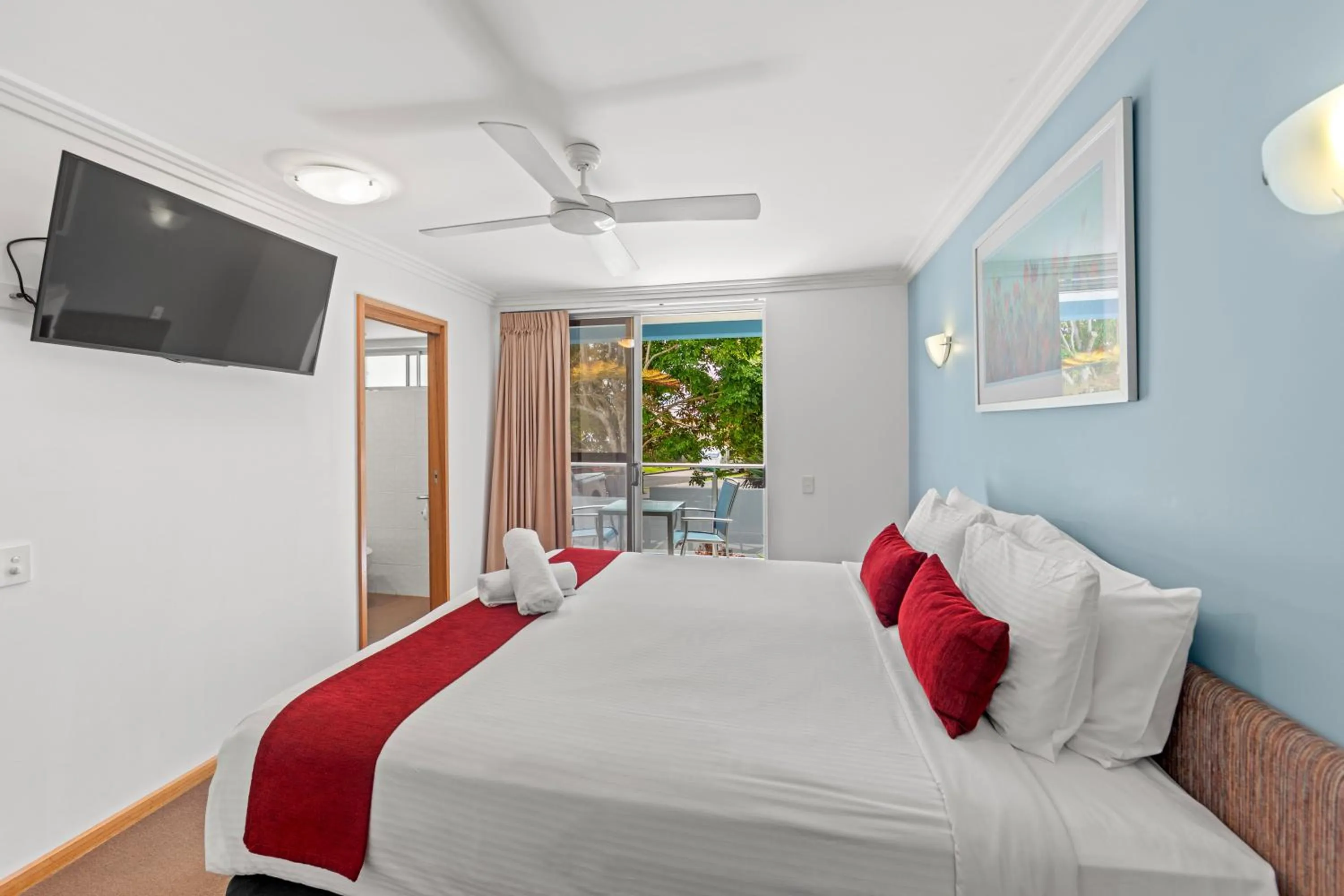 Bed in Coolum Seaside Apartments
