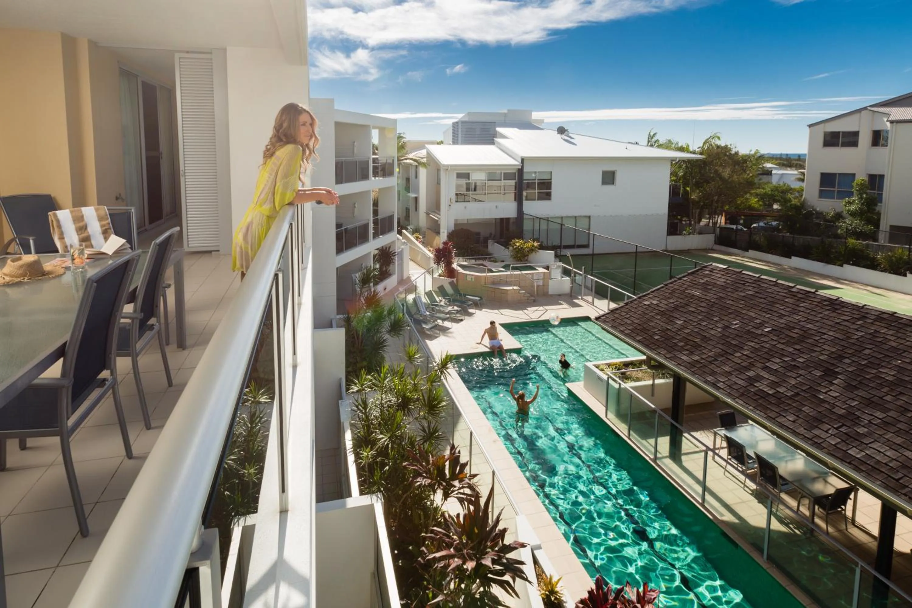 Swimming pool in Coolum Seaside Apartments