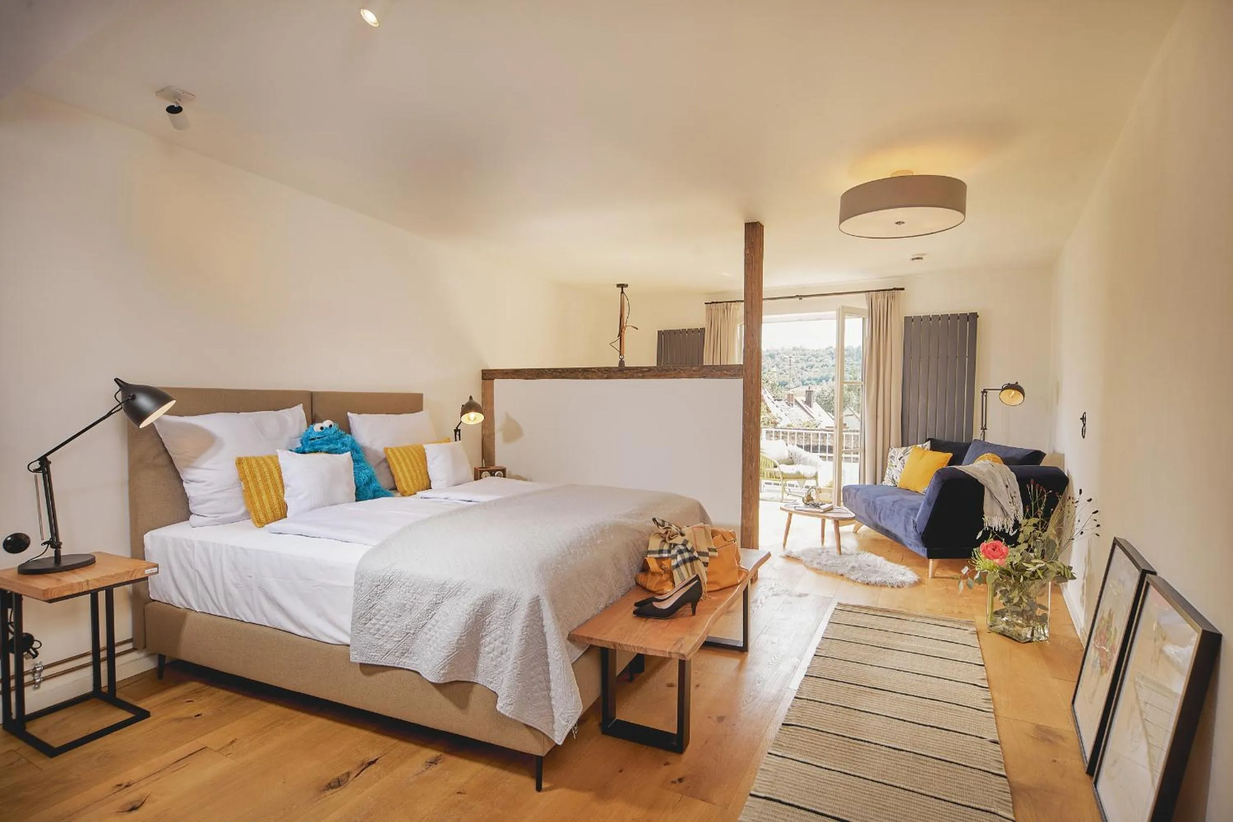 Photo of the whole room, Bed in Weinforum Franken Hotel & Restaurant