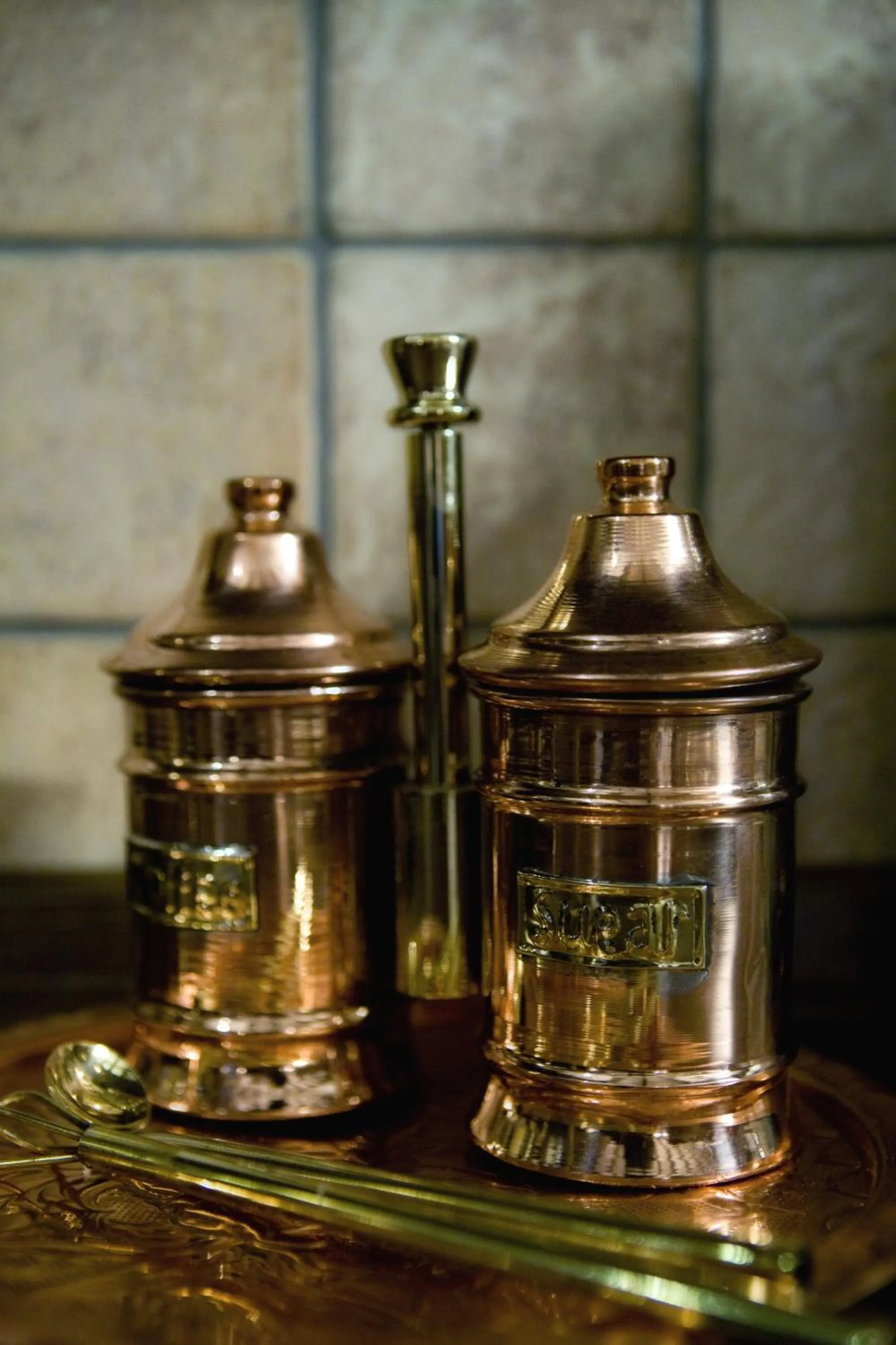 Decorative detail in Archontiko Emmanouilidi Suites