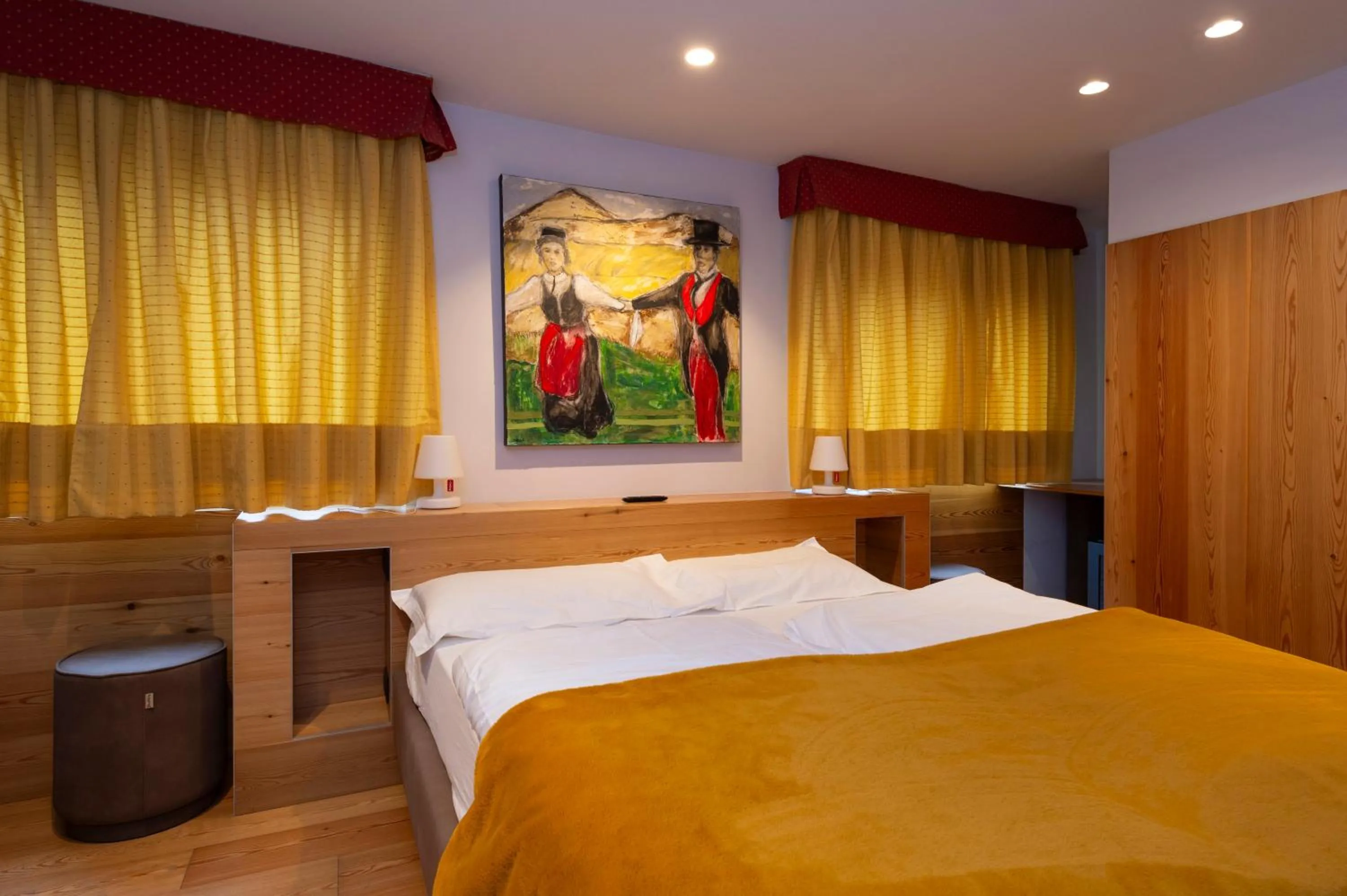 Bed in Hotel Zerbion