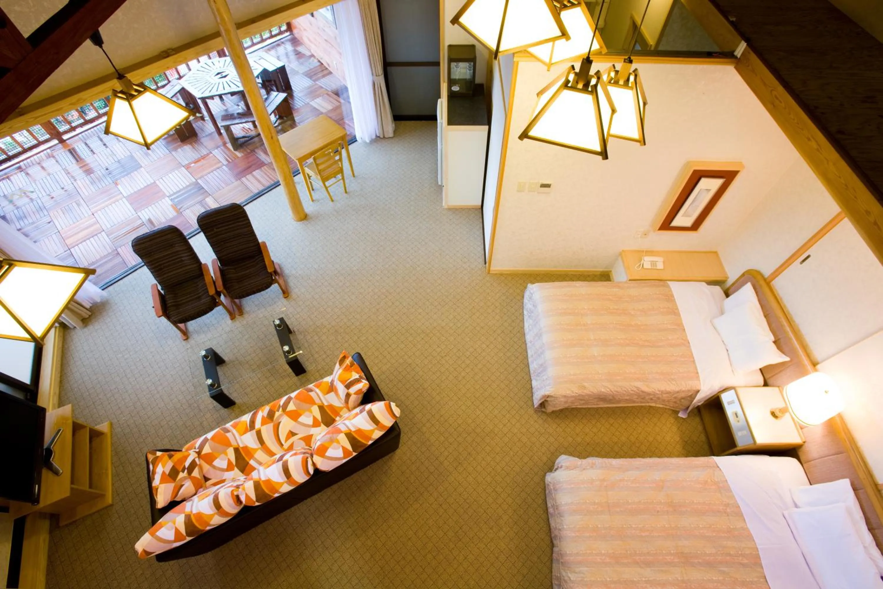 Photo of the whole room, Bed in Hotel Tenzankaku Kaiyutei