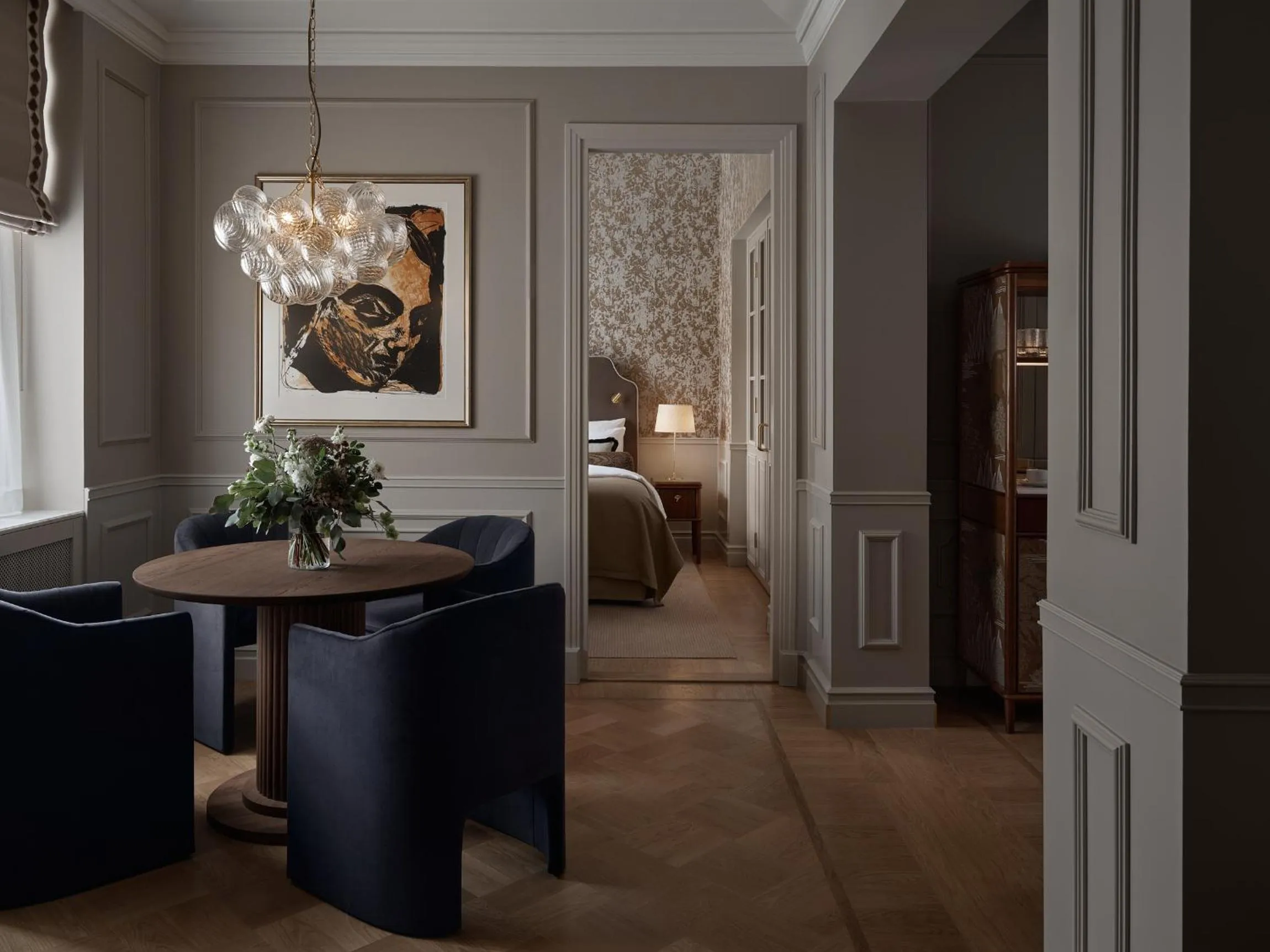 Decorative detail, Bed in Hotel Kämp