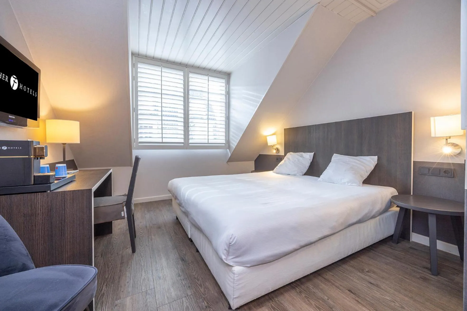 Bedroom, Bed in Fletcher Hotel - Restaurant Nautisch Kwartier