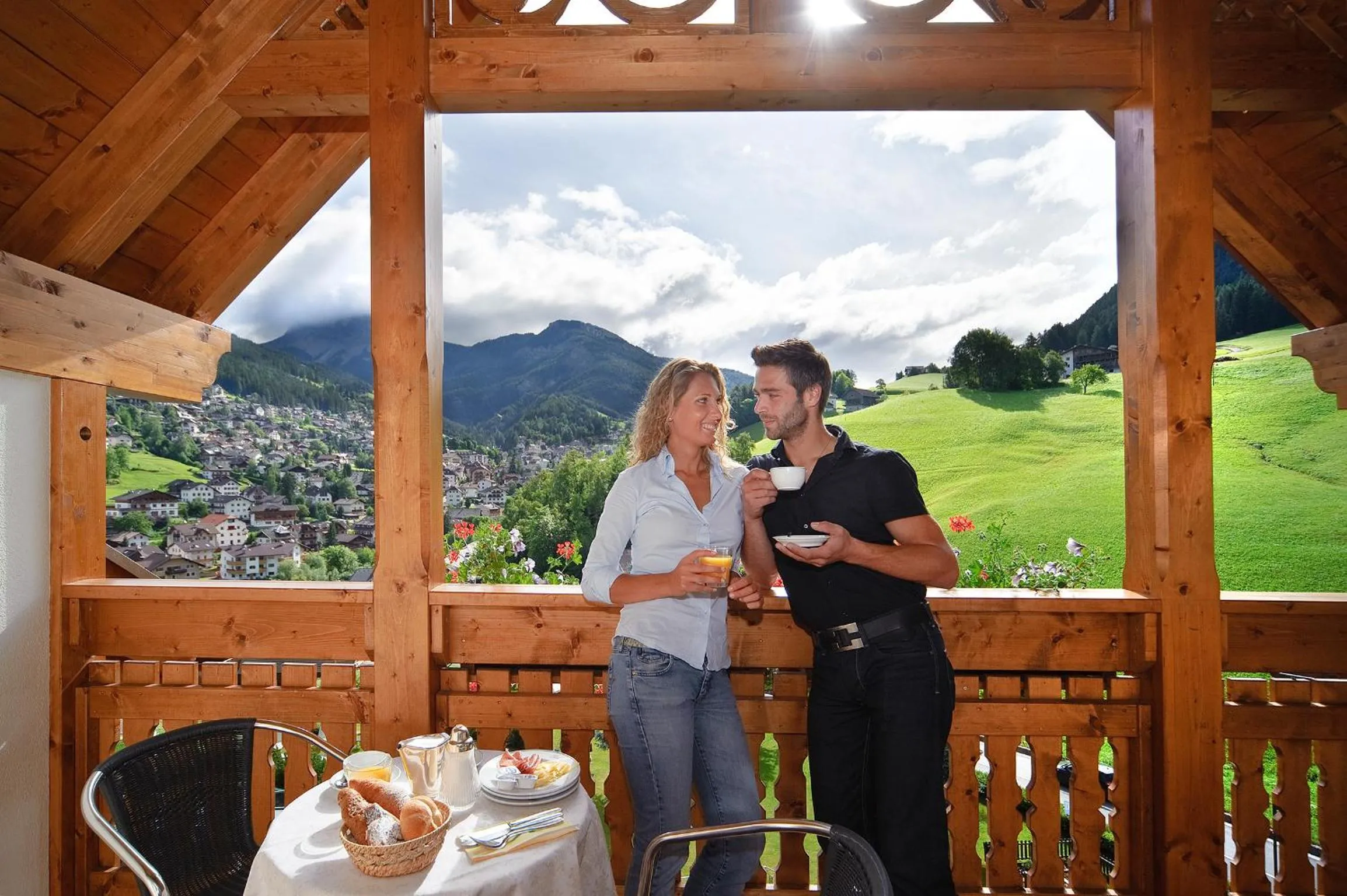 Balcony/Terrace in Alpin & Vital Hotel La Perla