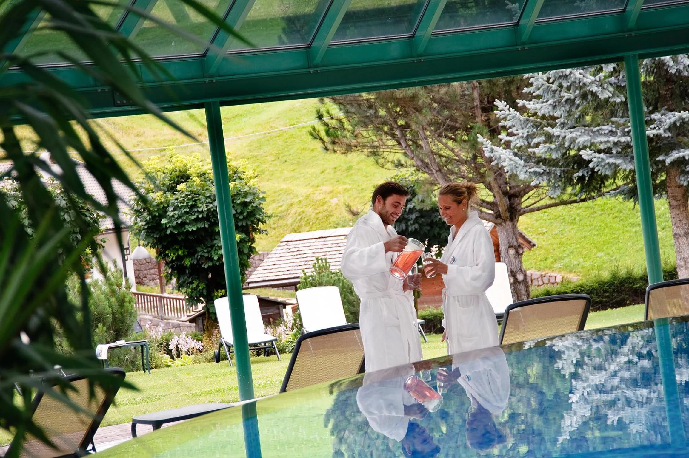 Swimming pool in Alpin & Vital Hotel La Perla