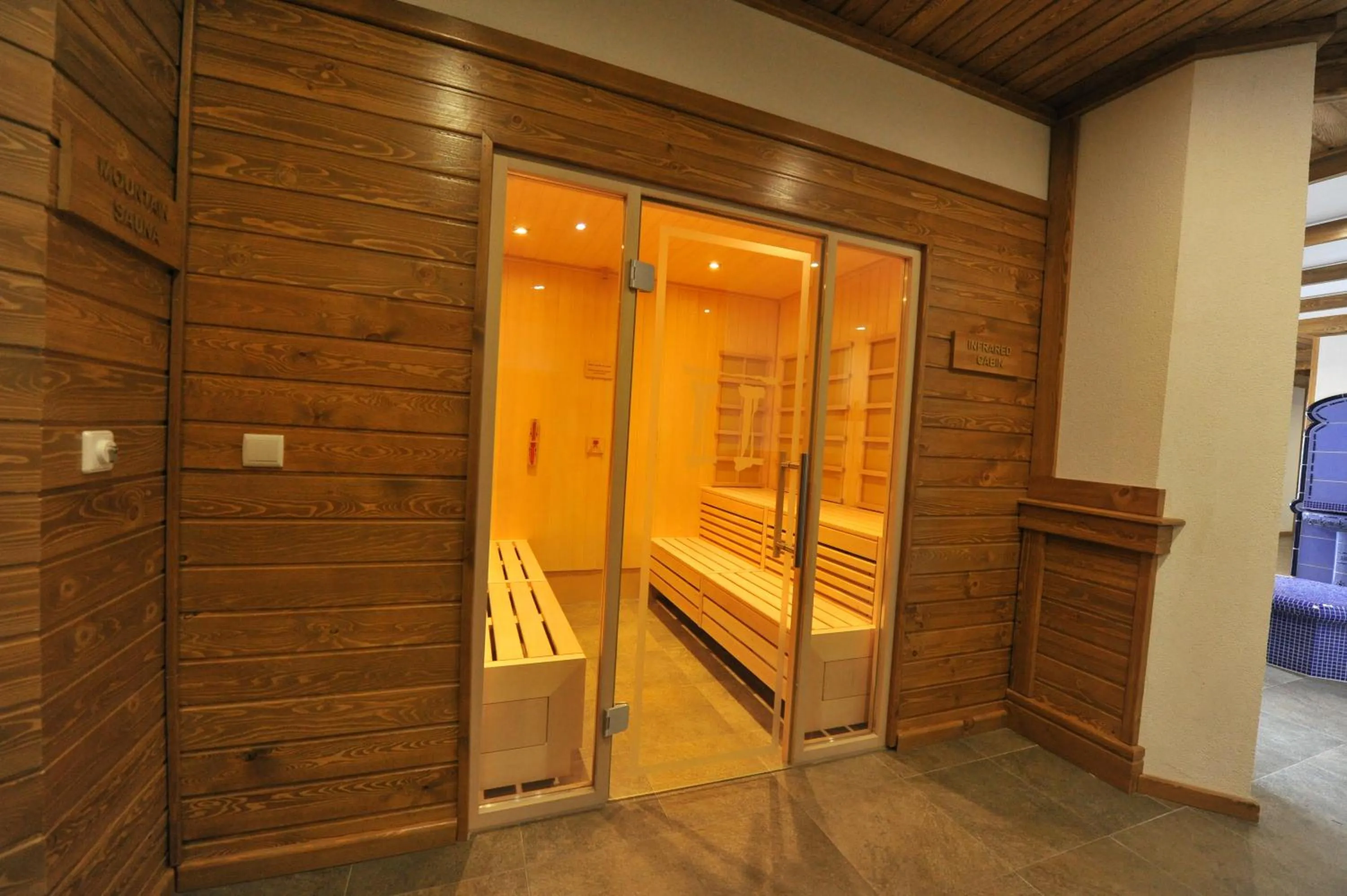 Sauna in Pirin Golf & Country Club Apartment Complex