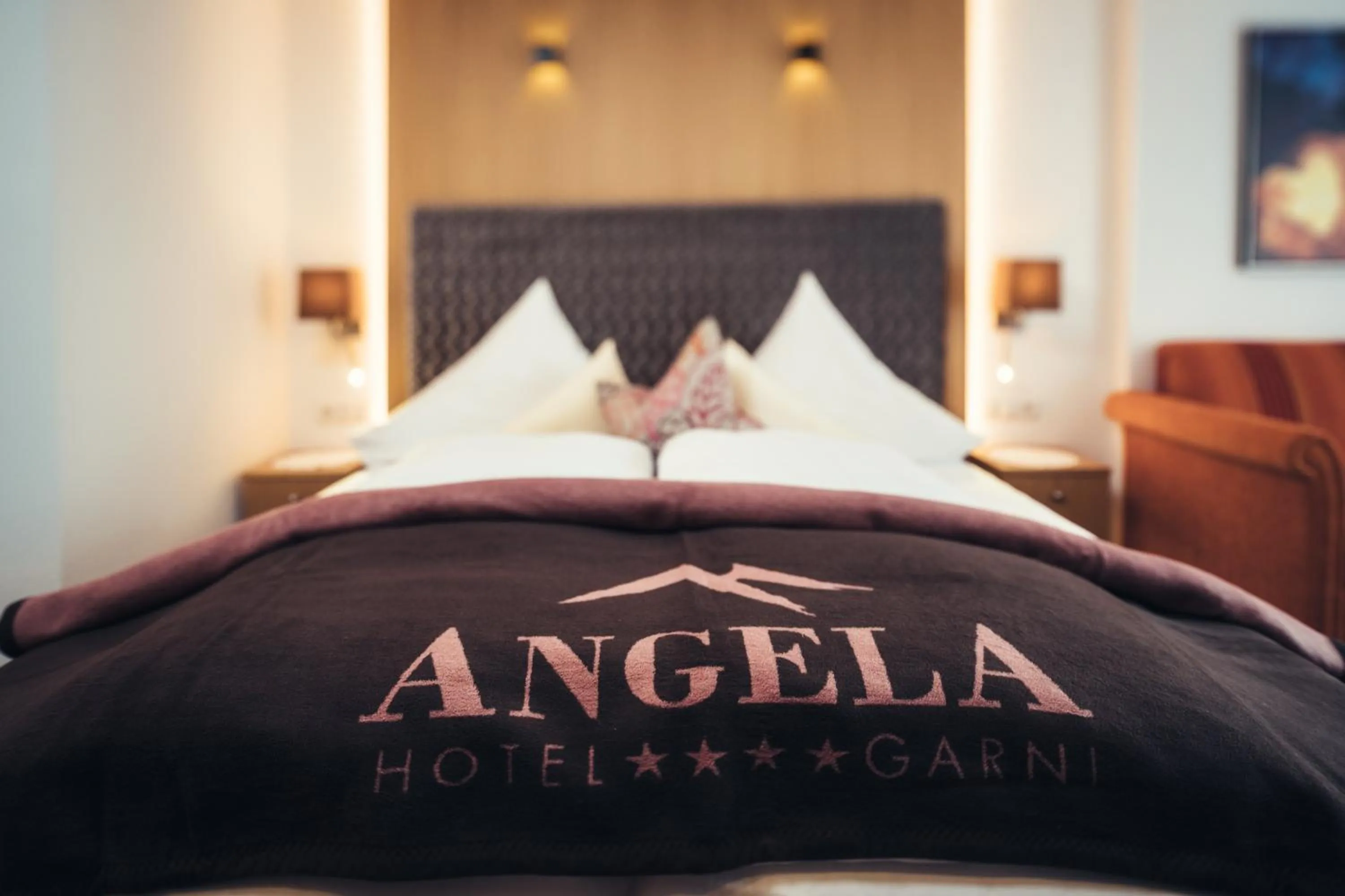 Decorative detail, Bed in Hotel Garni Angela