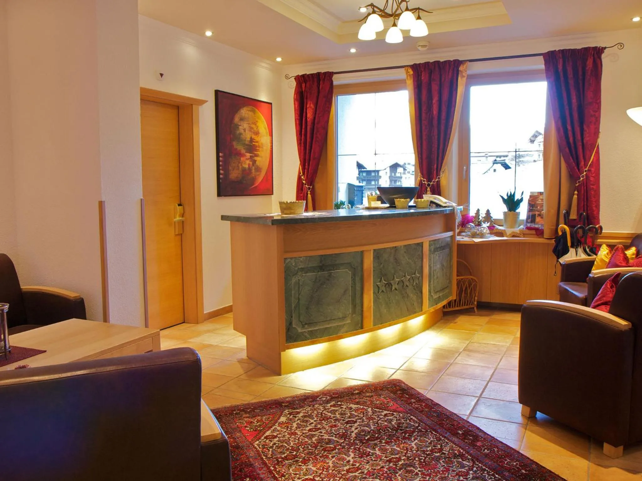 Lobby or reception in Hotel Garni Angela