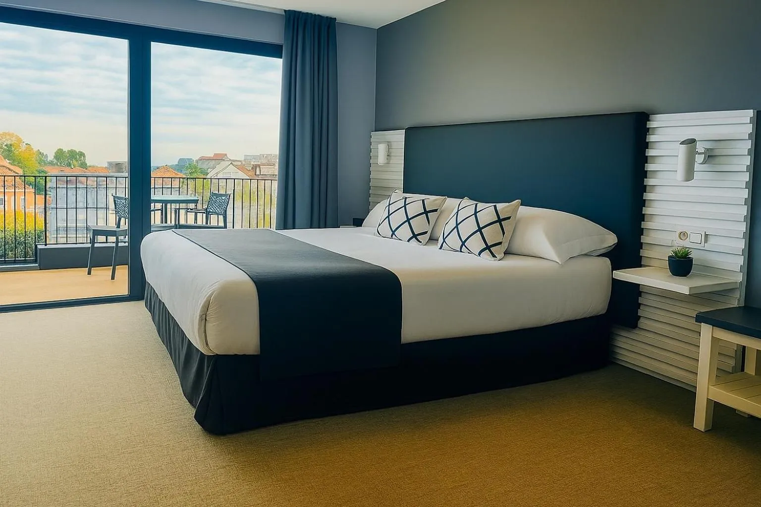 Bedroom, Bed in Hotel Sitges