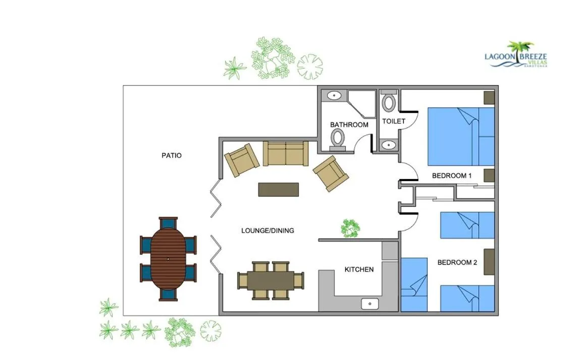Floor plan in Lagoon Breeze Villas