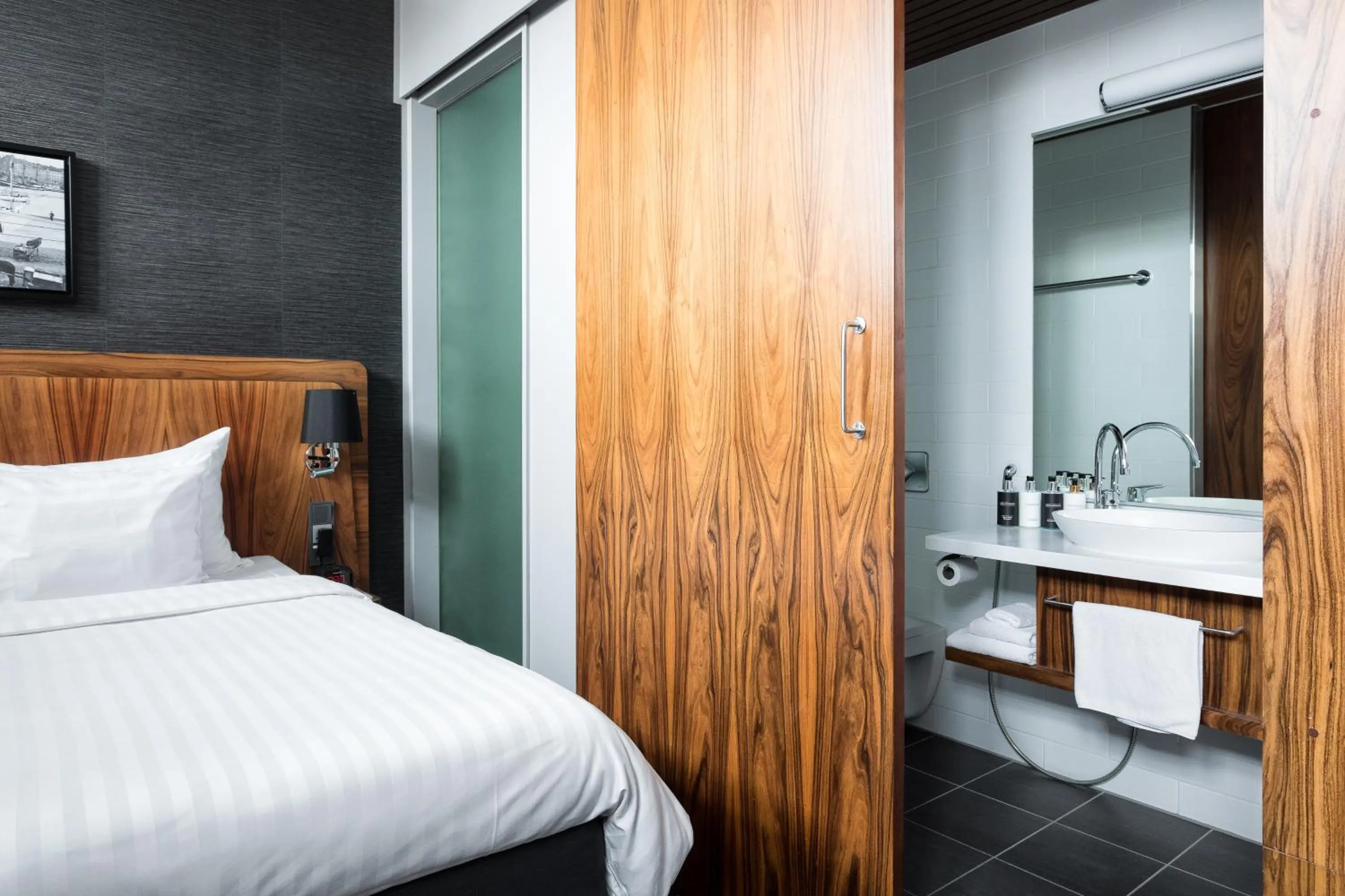 Bed in Hotel Katajanokka, Helsinki, a Tribute Portfolio Hotel