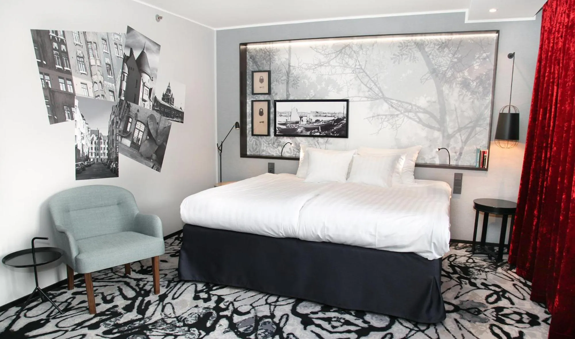 Bed in Hotel Katajanokka, Helsinki, a Tribute Portfolio Hotel