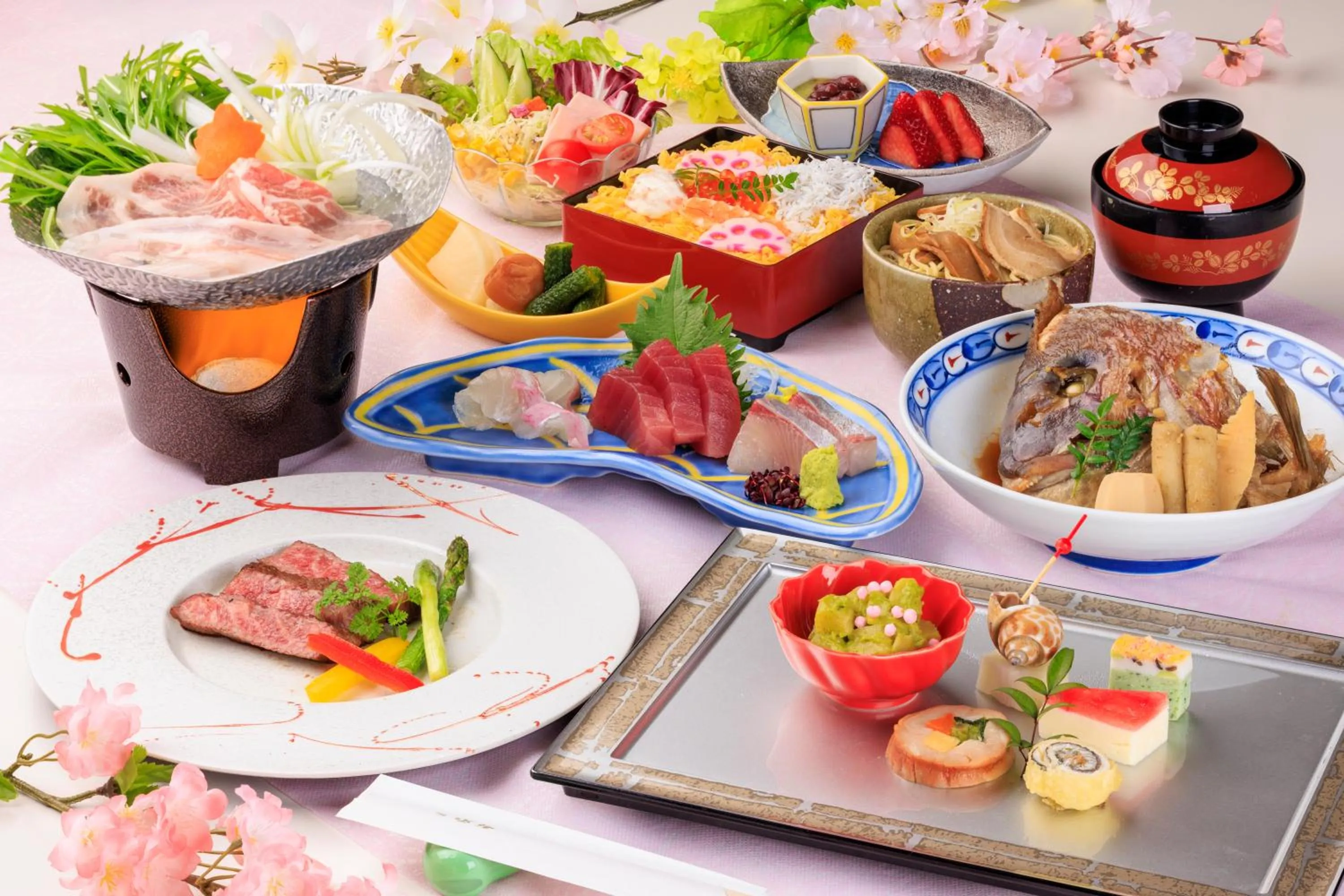 Food and drinks in Hotel Sanrakuso