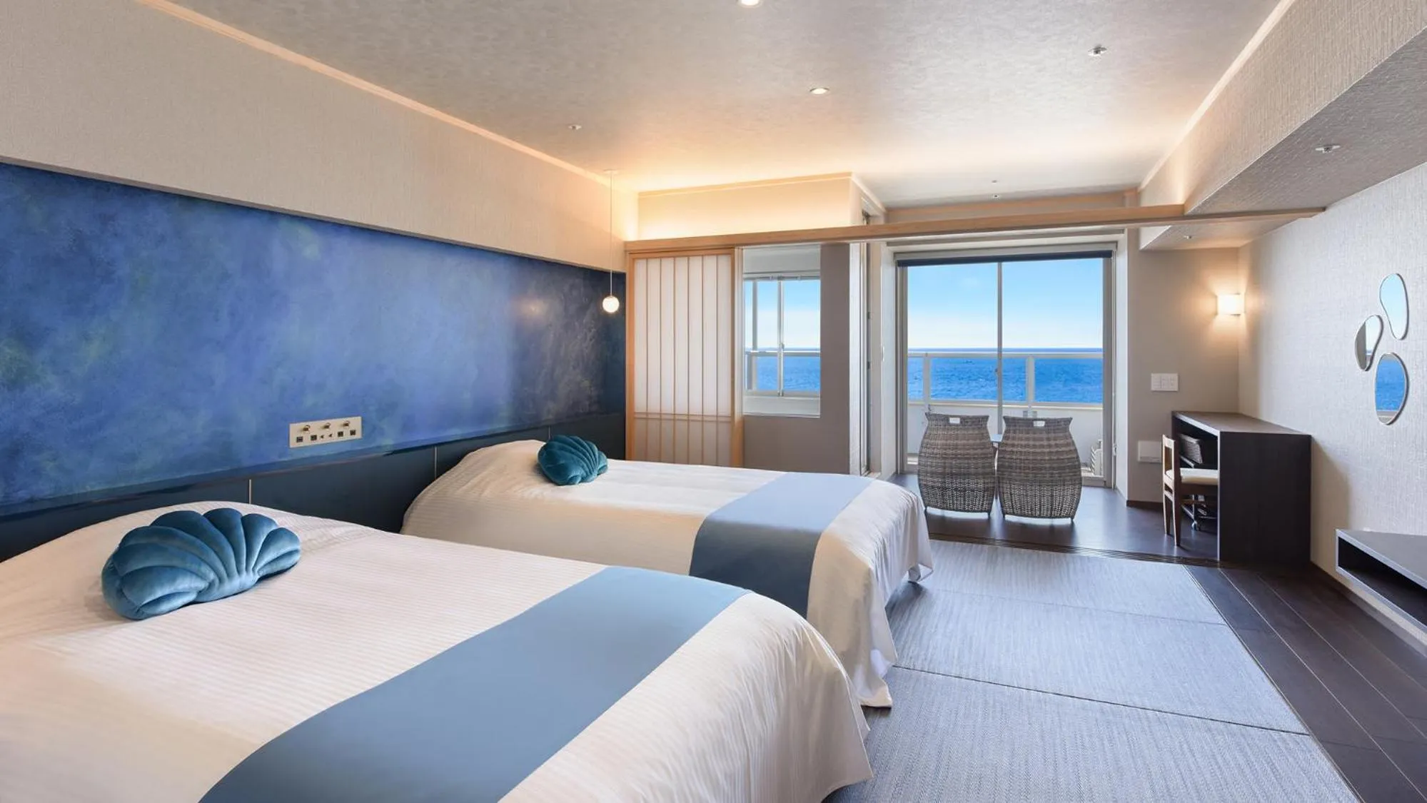 Bed in Hotel Sanrakuso