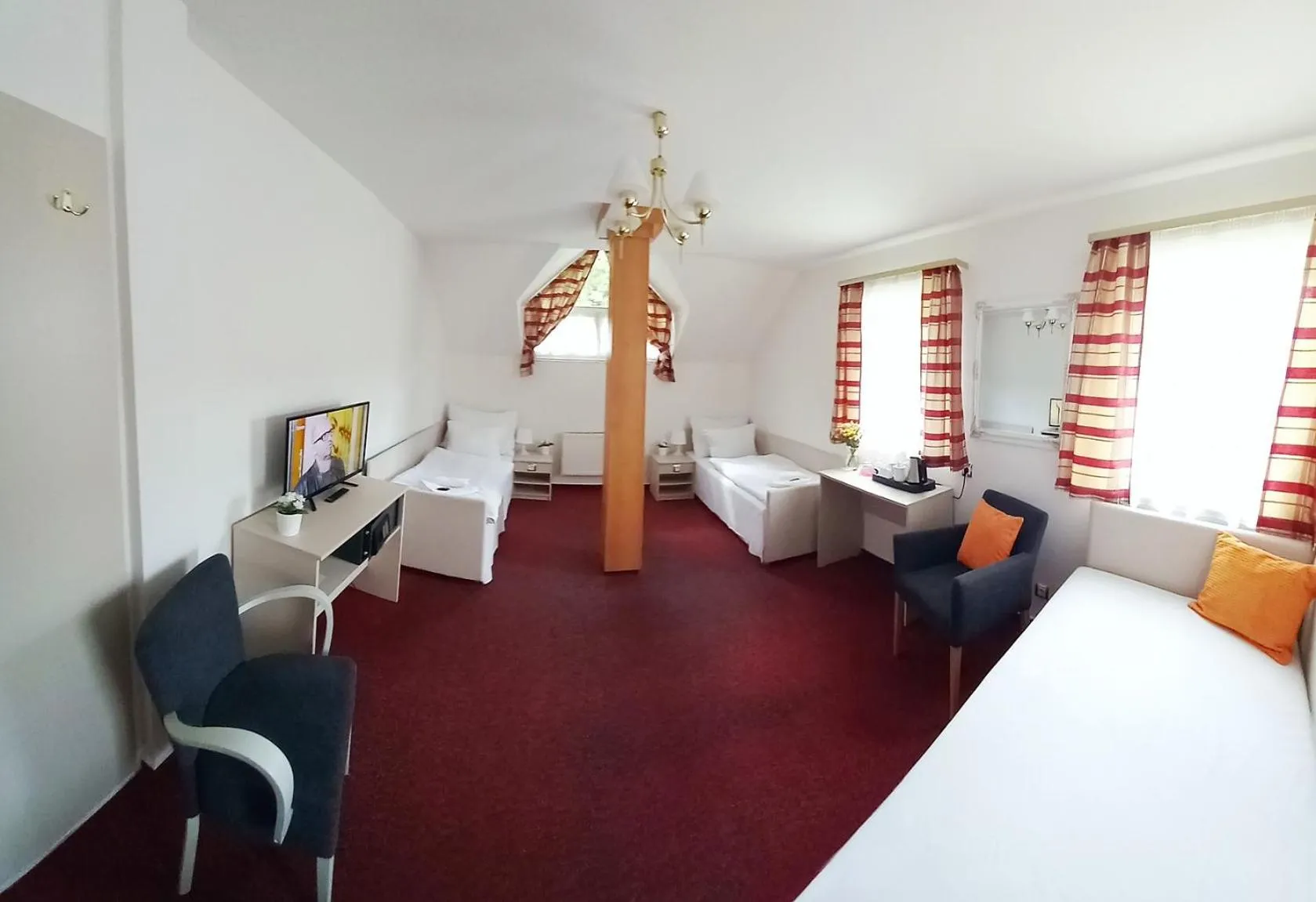 Property building, Bed in Hotel Hradec
