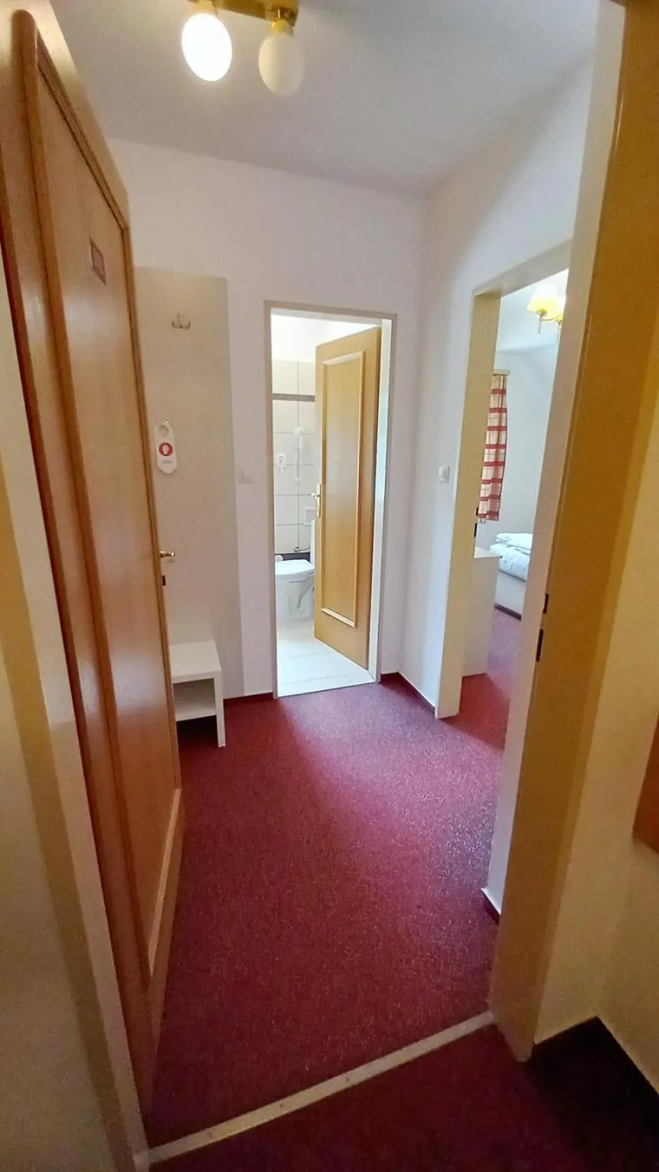 Property building, Bed in Hotel Hradec