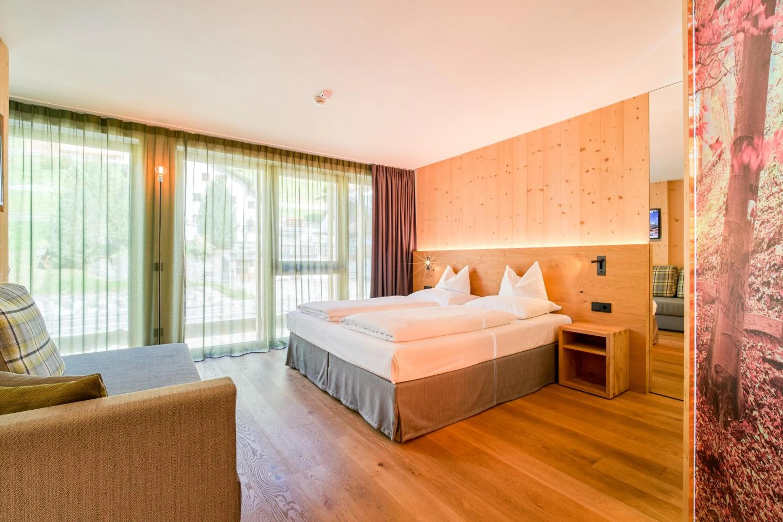 Bed in Mountain Design Hotel Eden Selva