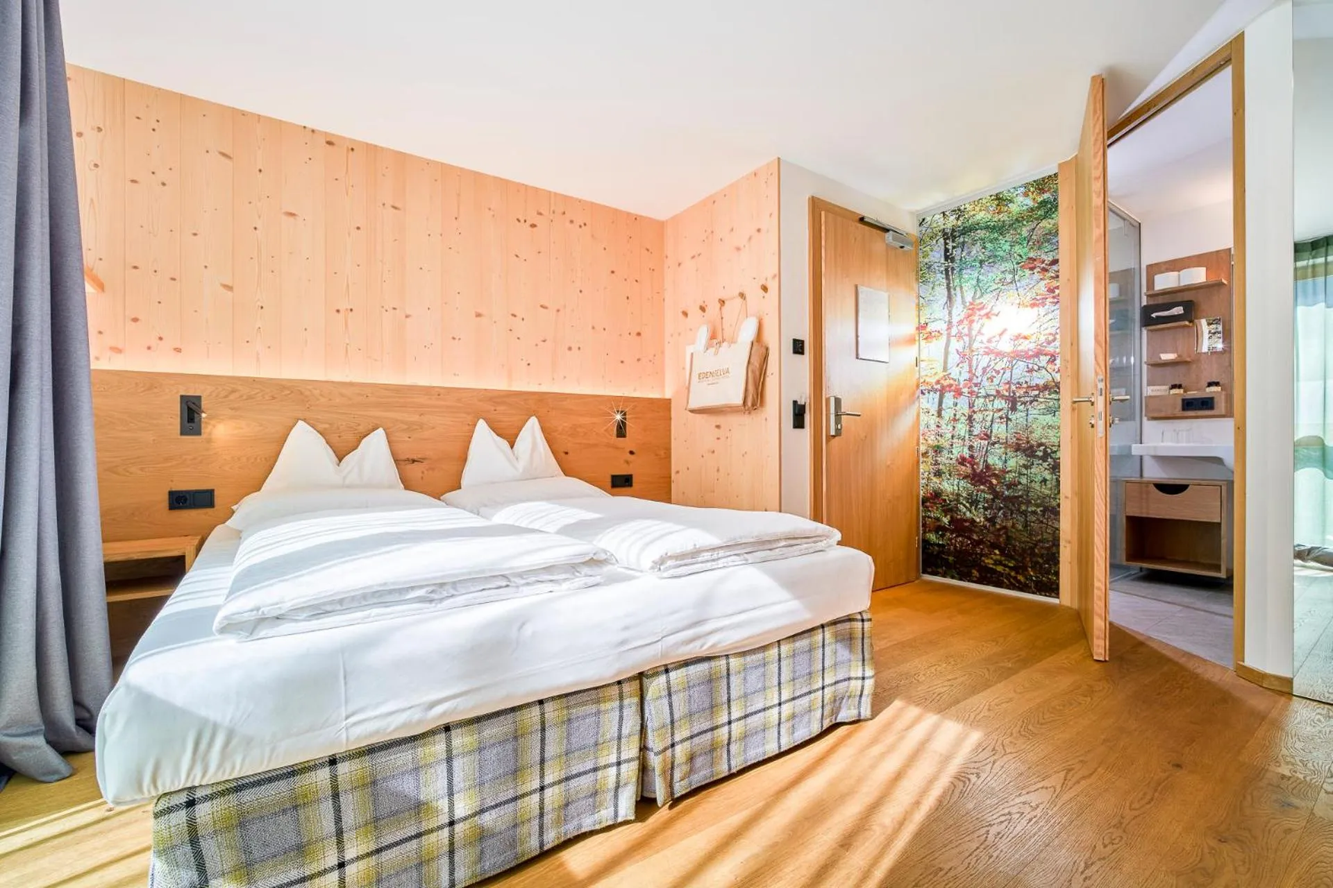 Bed in Mountain Design Hotel Eden Selva