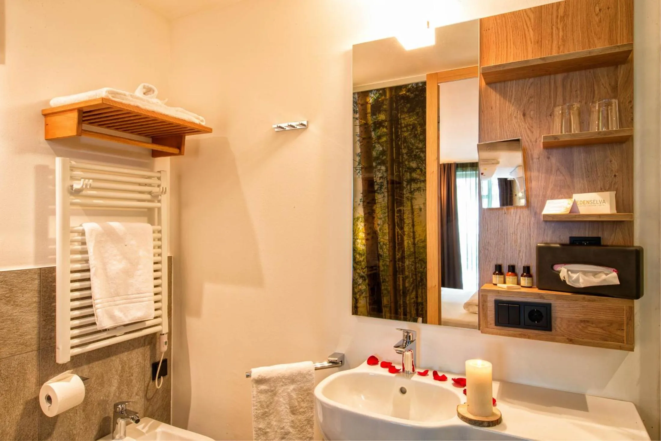 Bathroom in Mountain Design Hotel Eden Selva