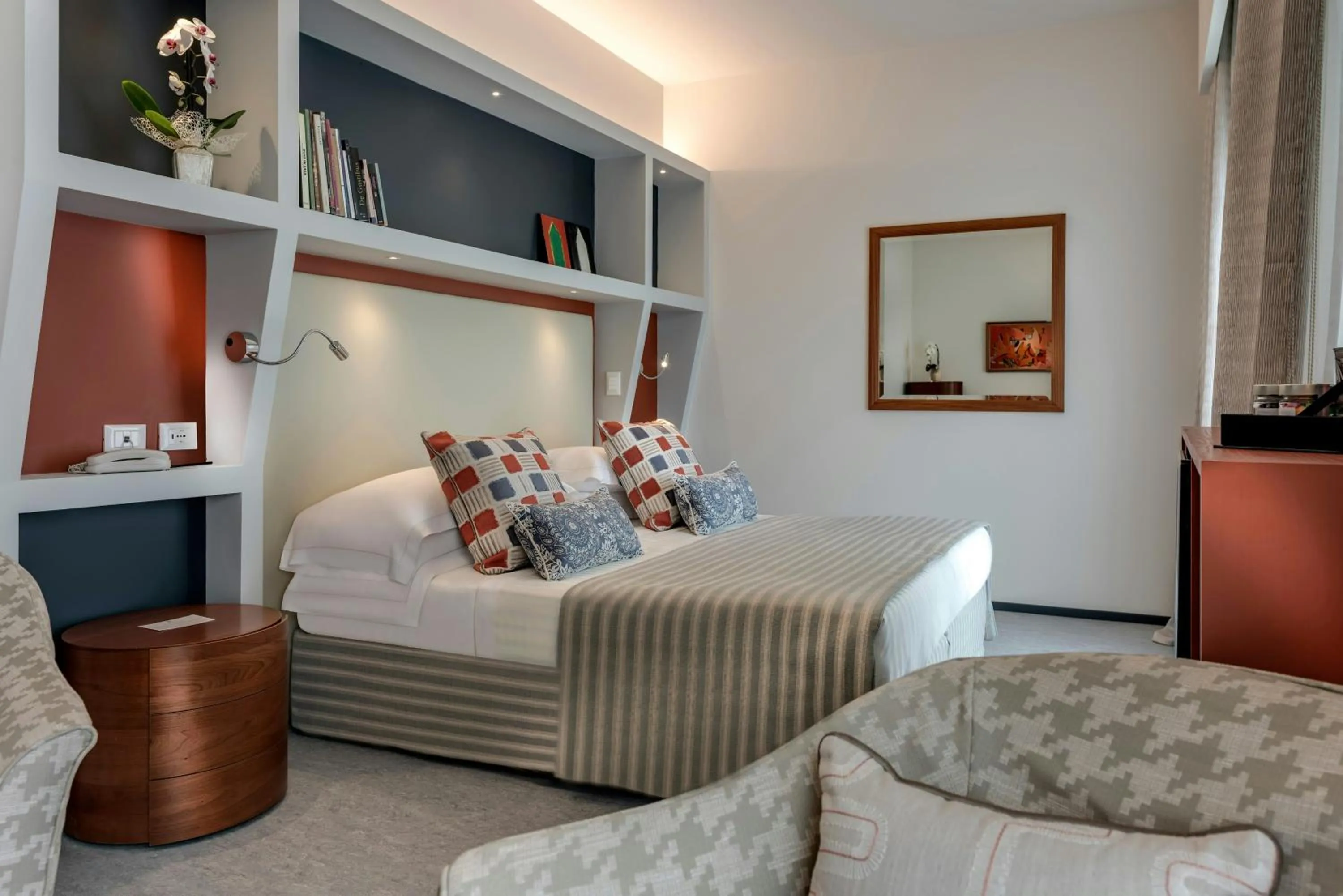 Bedroom, Bed in Hermitage Hotel & Resort Forte dei Marmi - Starhotels Collezione
