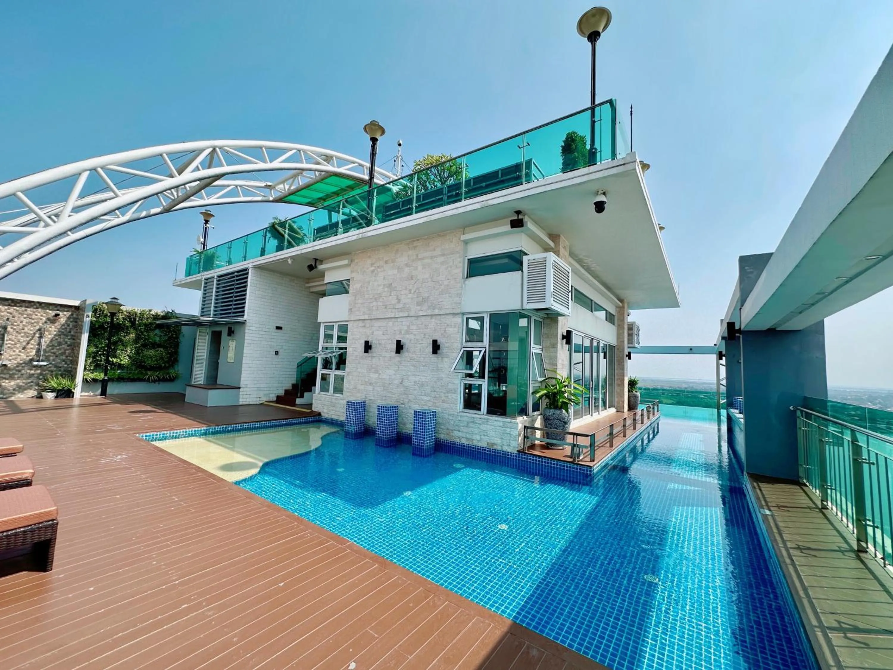 Pool view in Infinity 28 Hotel and Residence