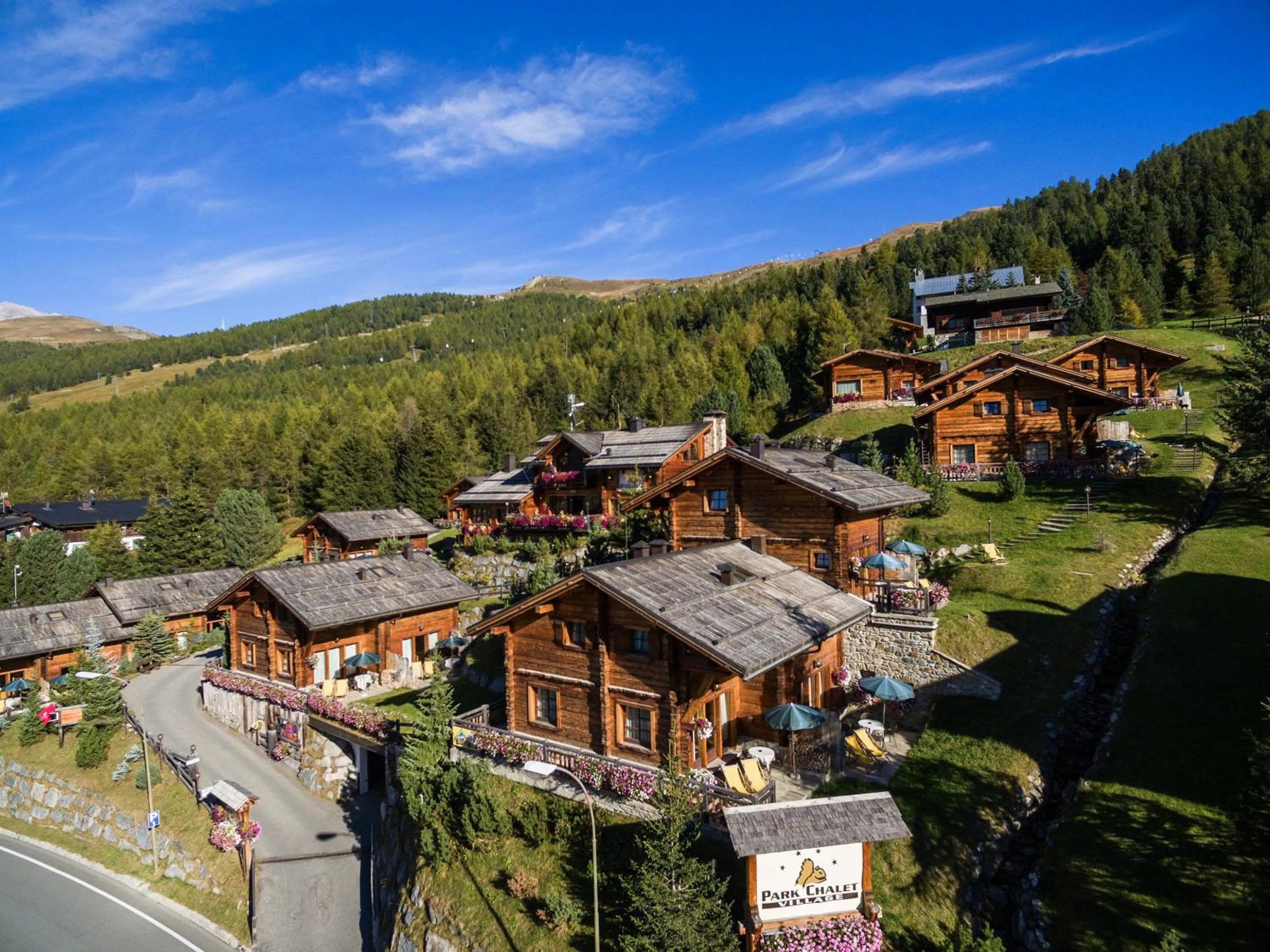 Bird's eye view in Park Chalet Village