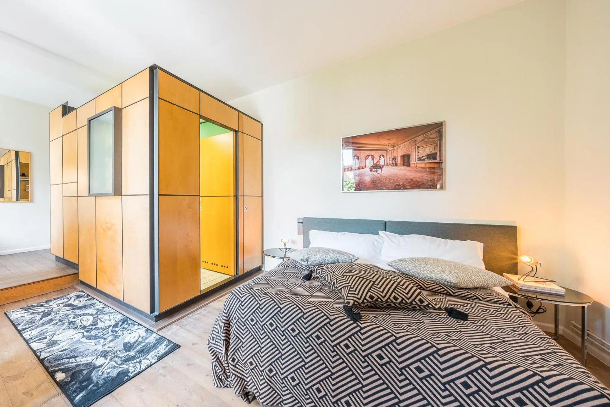 Bedroom, Bed in Design Apartments - "Im Holländerhaus"