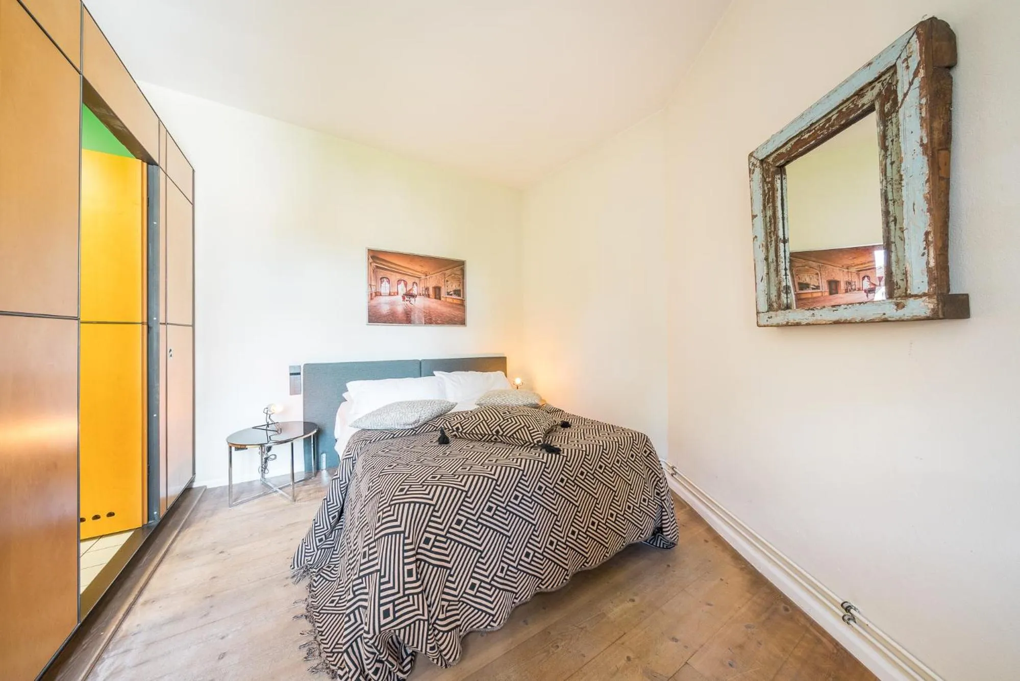 Bedroom, Bed in Design Apartments - "Im Holländerhaus"