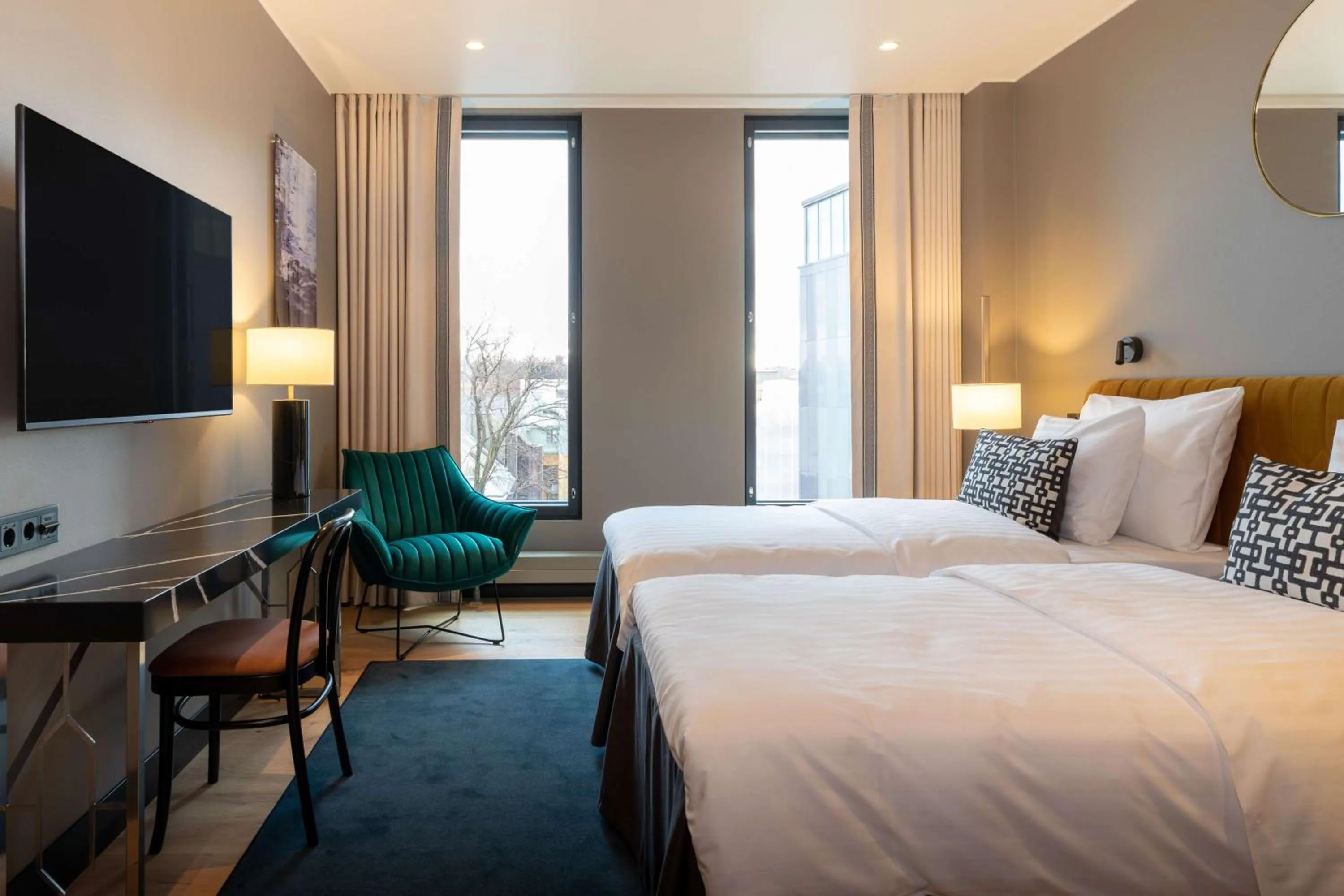 Bedroom, Bed in Scandic Hamburger Börs