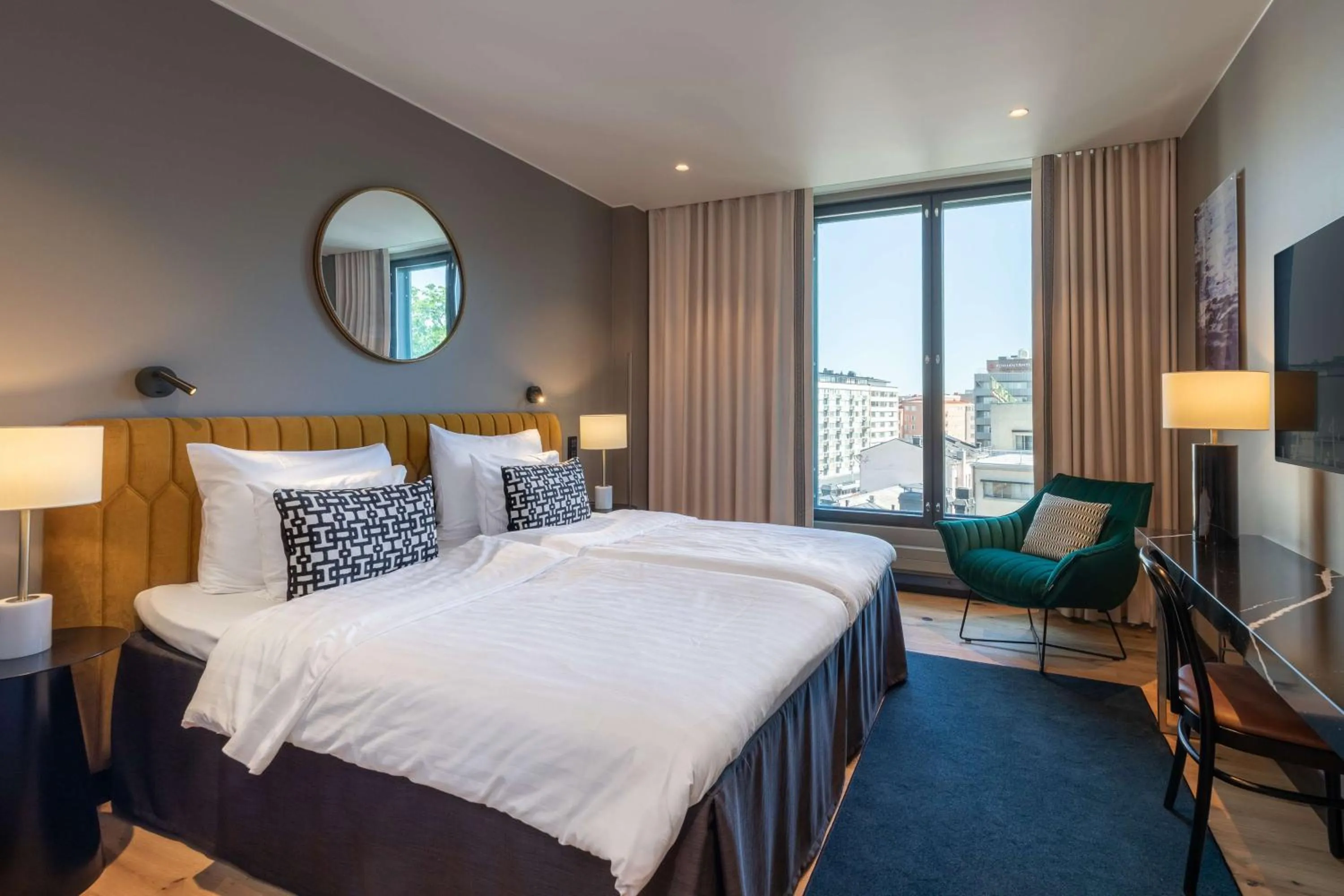 Bedroom, Bed in Scandic Hamburger Börs