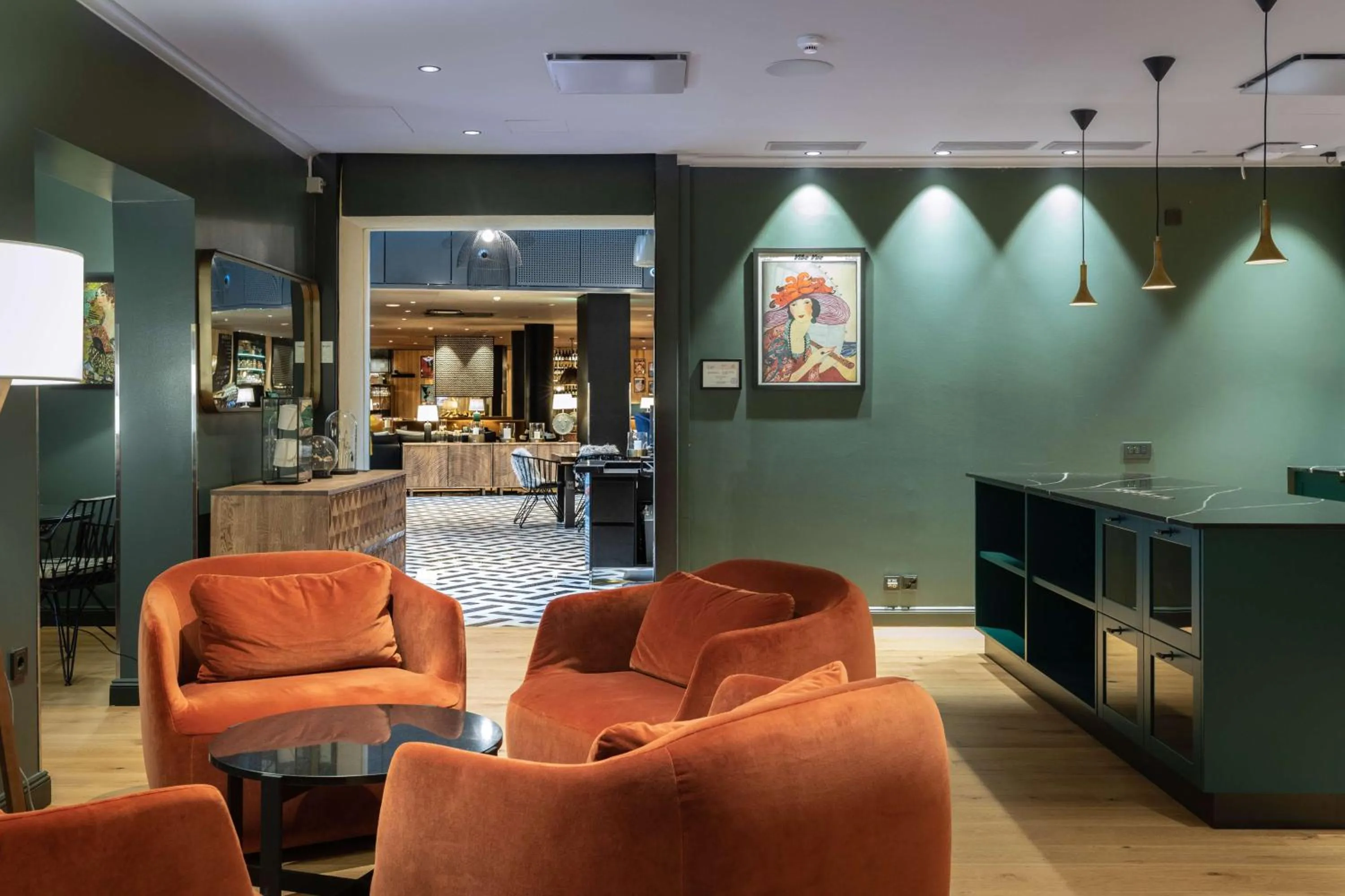 Seating area in Scandic Hamburger Börs