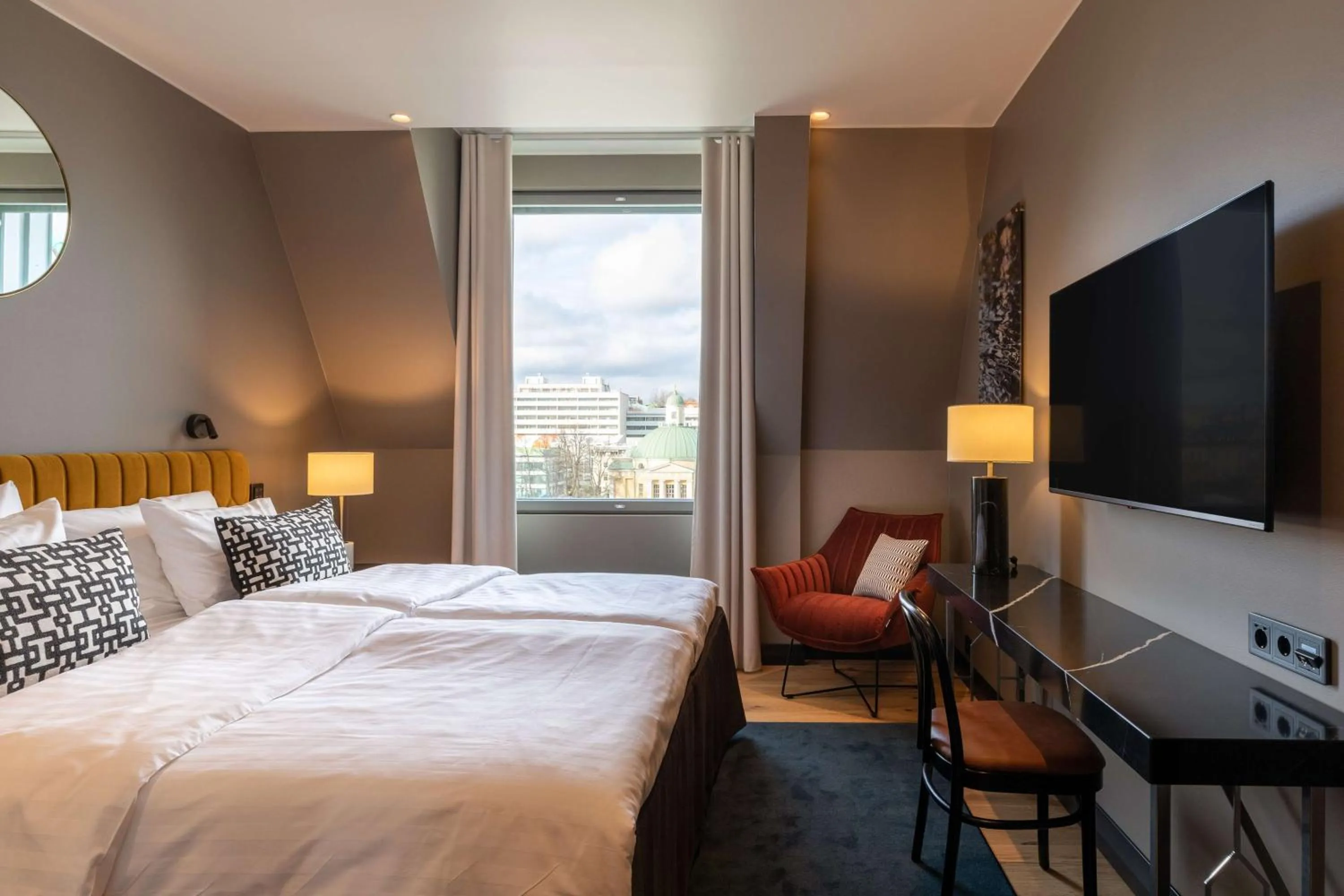 Bedroom, Bed in Scandic Hamburger Börs