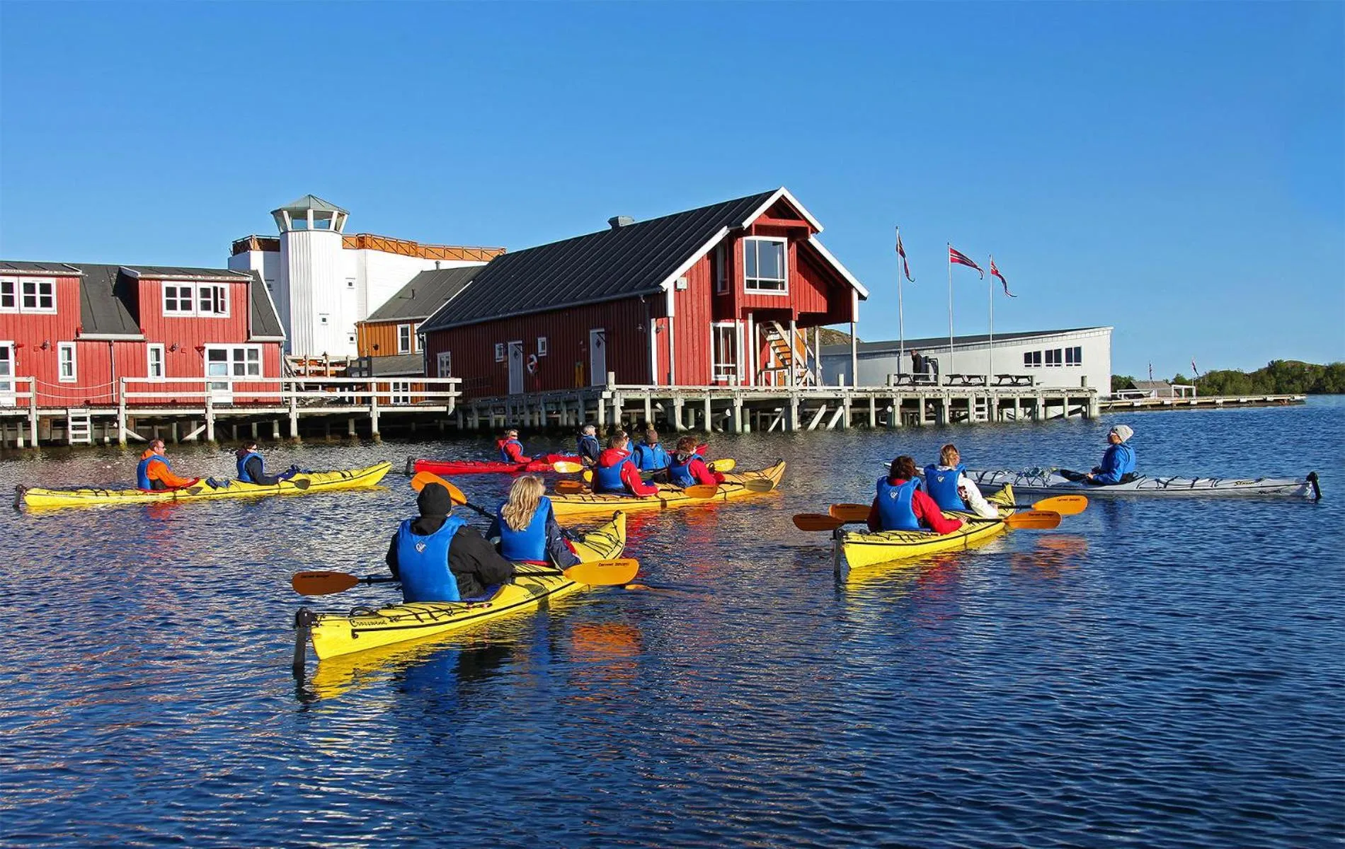 Facade/entrance in Nyvågar Rorbuhotell - by Classic Norway Hotels
