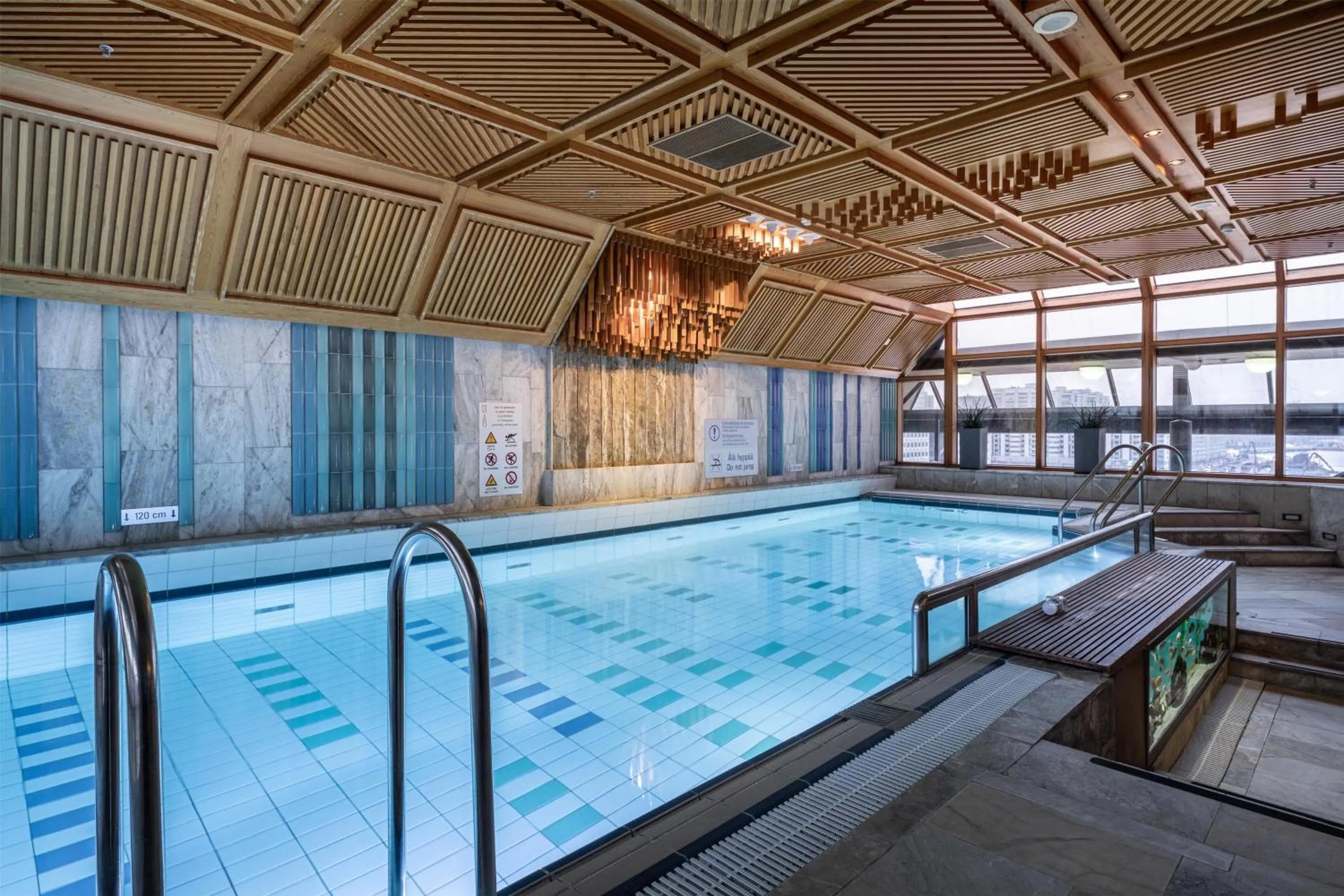 Pool view in Hilton Helsinki Strand