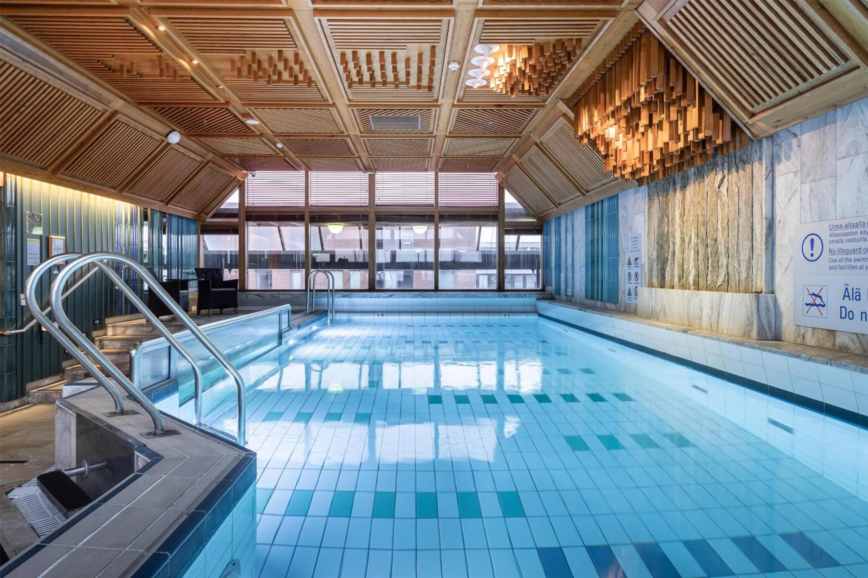 Pool view in Hilton Helsinki Strand