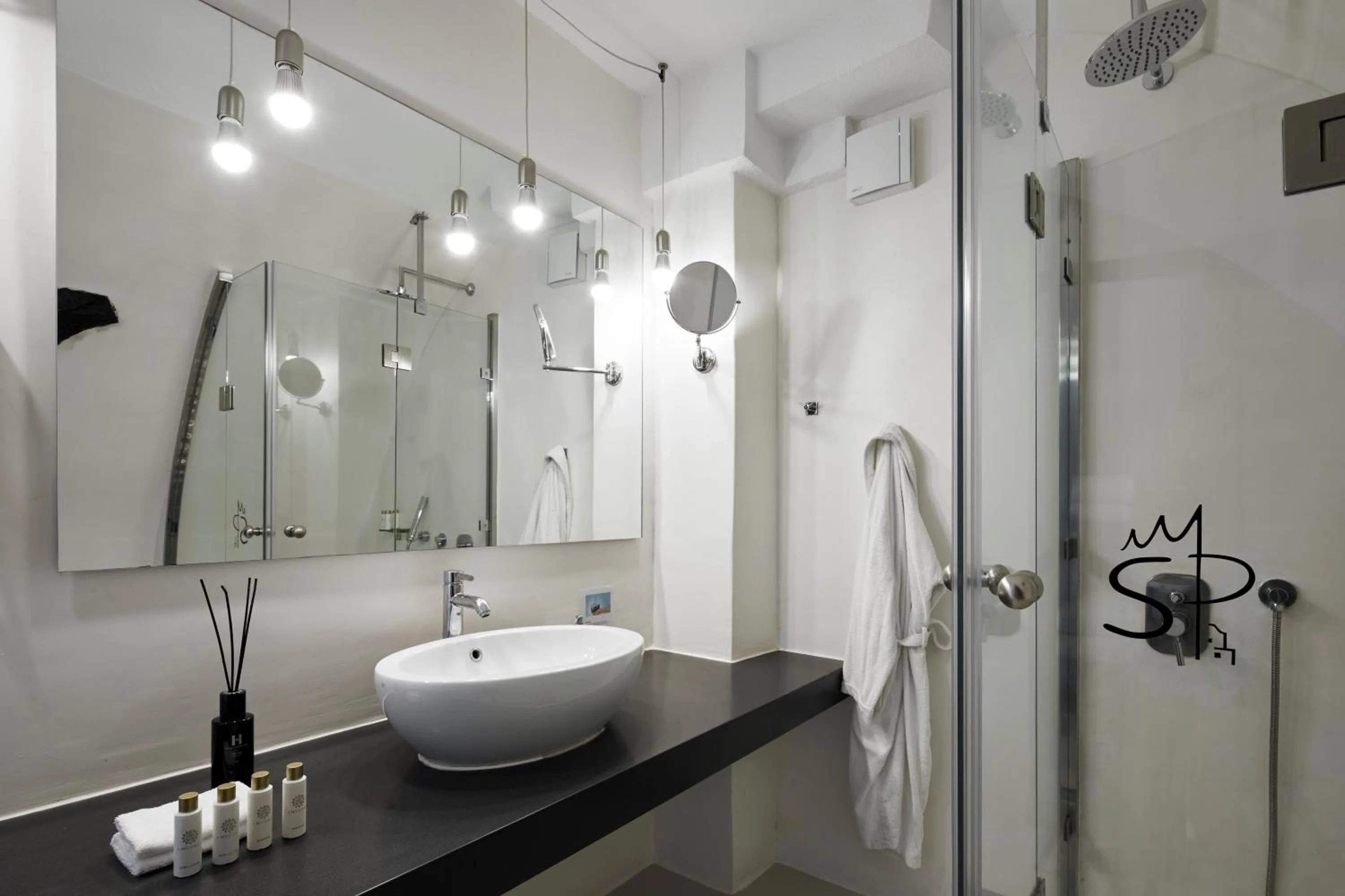 Shower in Santorini Princess Spa Hotel