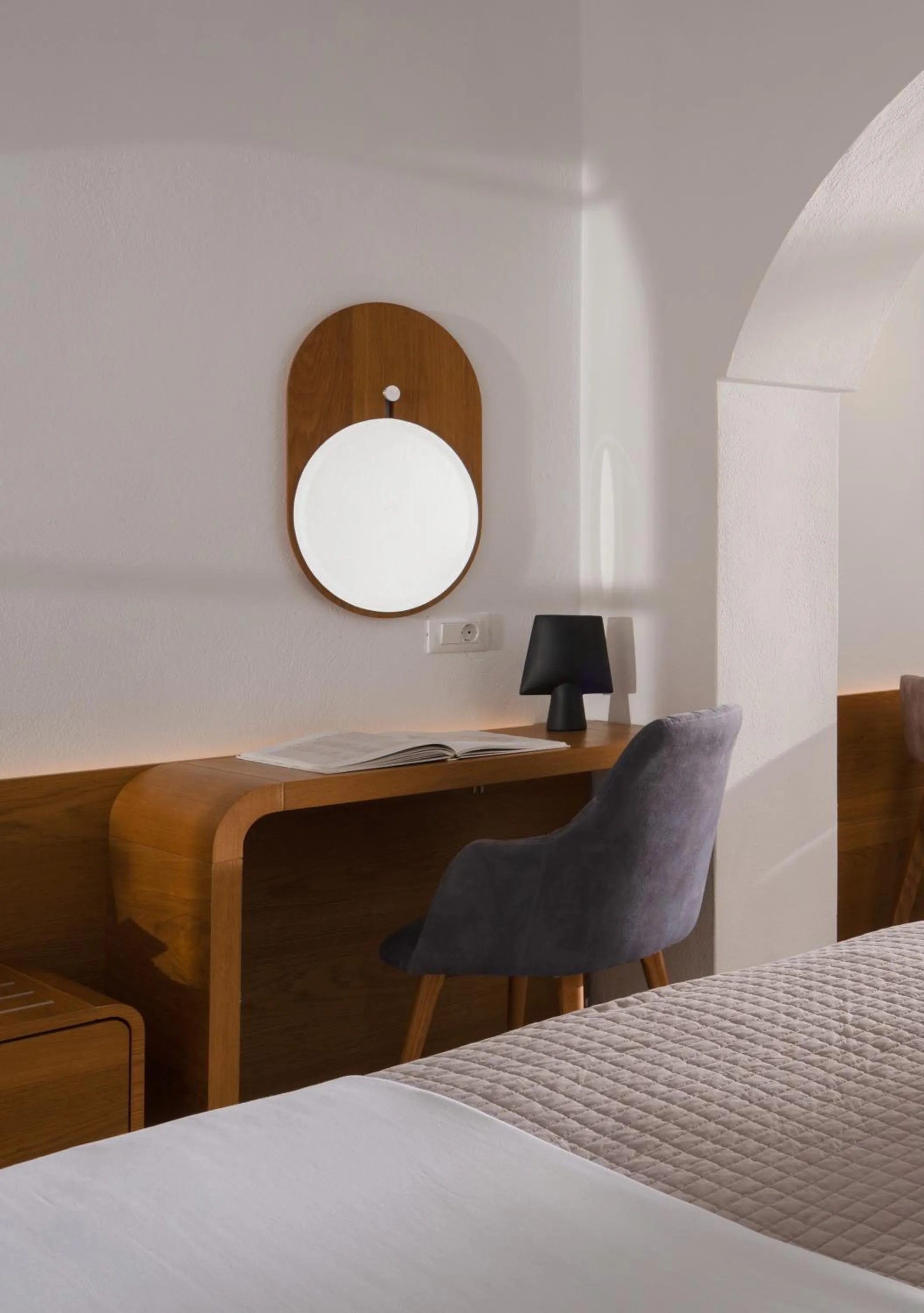 Bed in Santorini Princess Spa Hotel