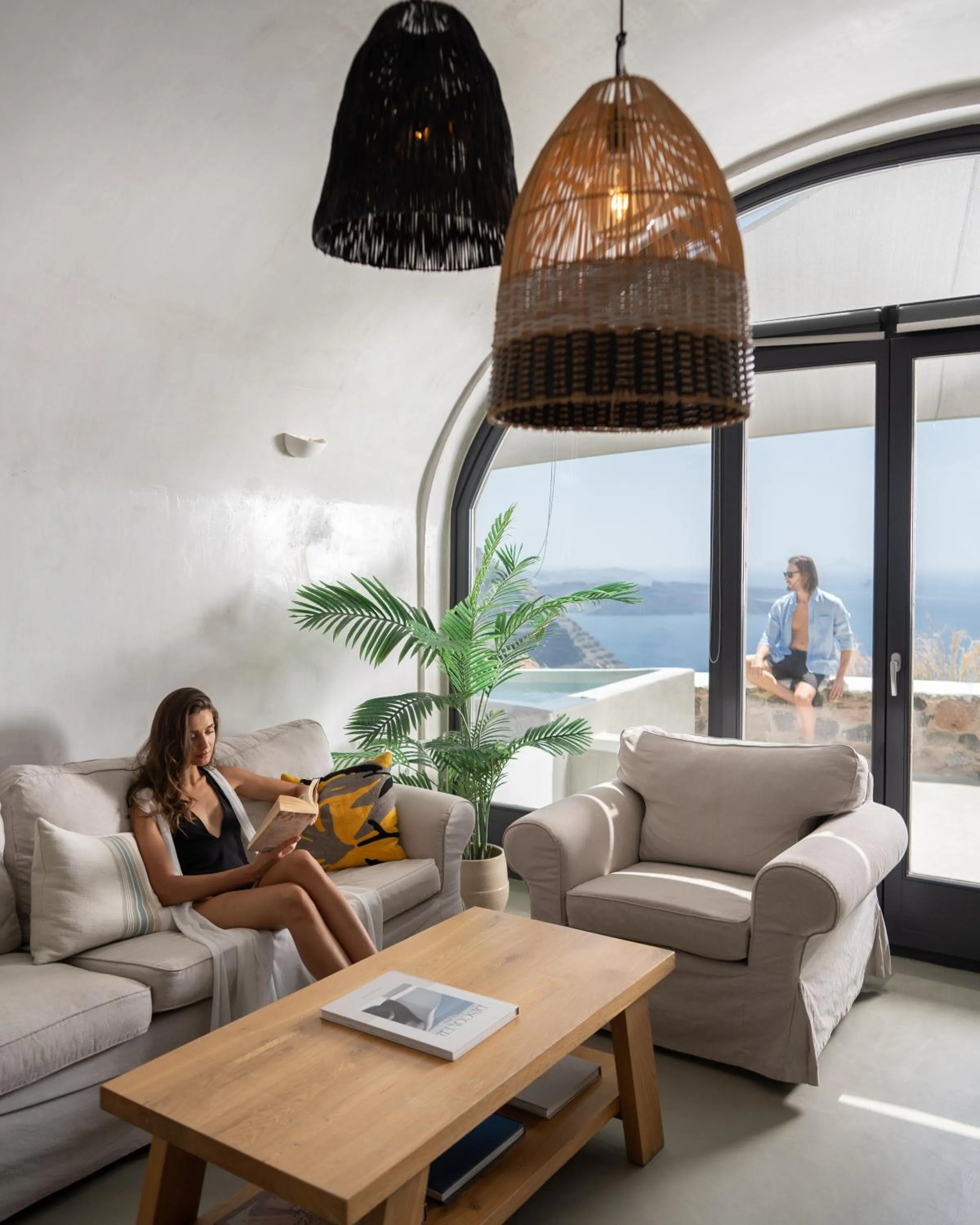 Living room in Santorini Princess Spa Hotel