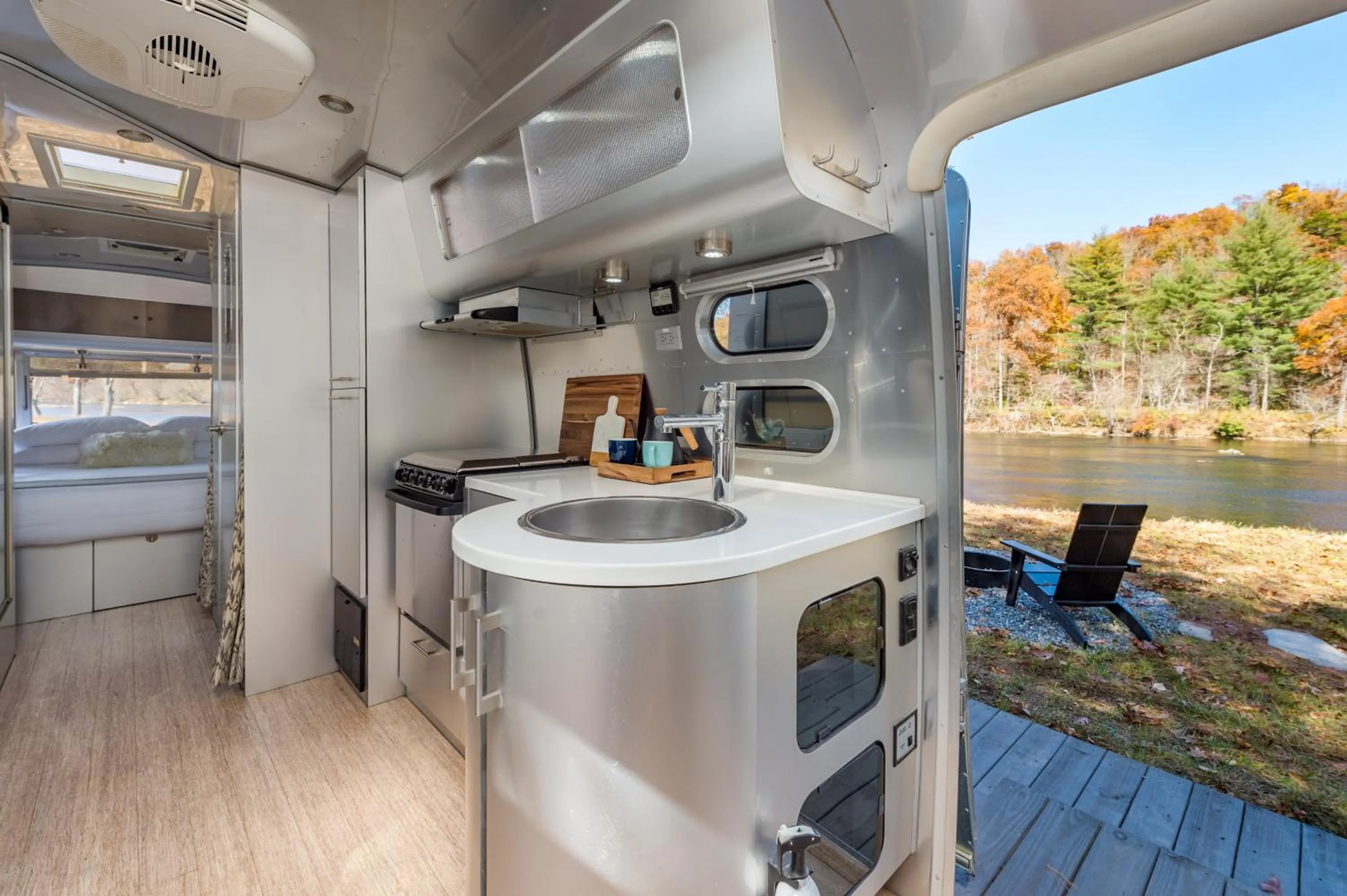 Kitchen or kitchenette in Asheville River Cabins