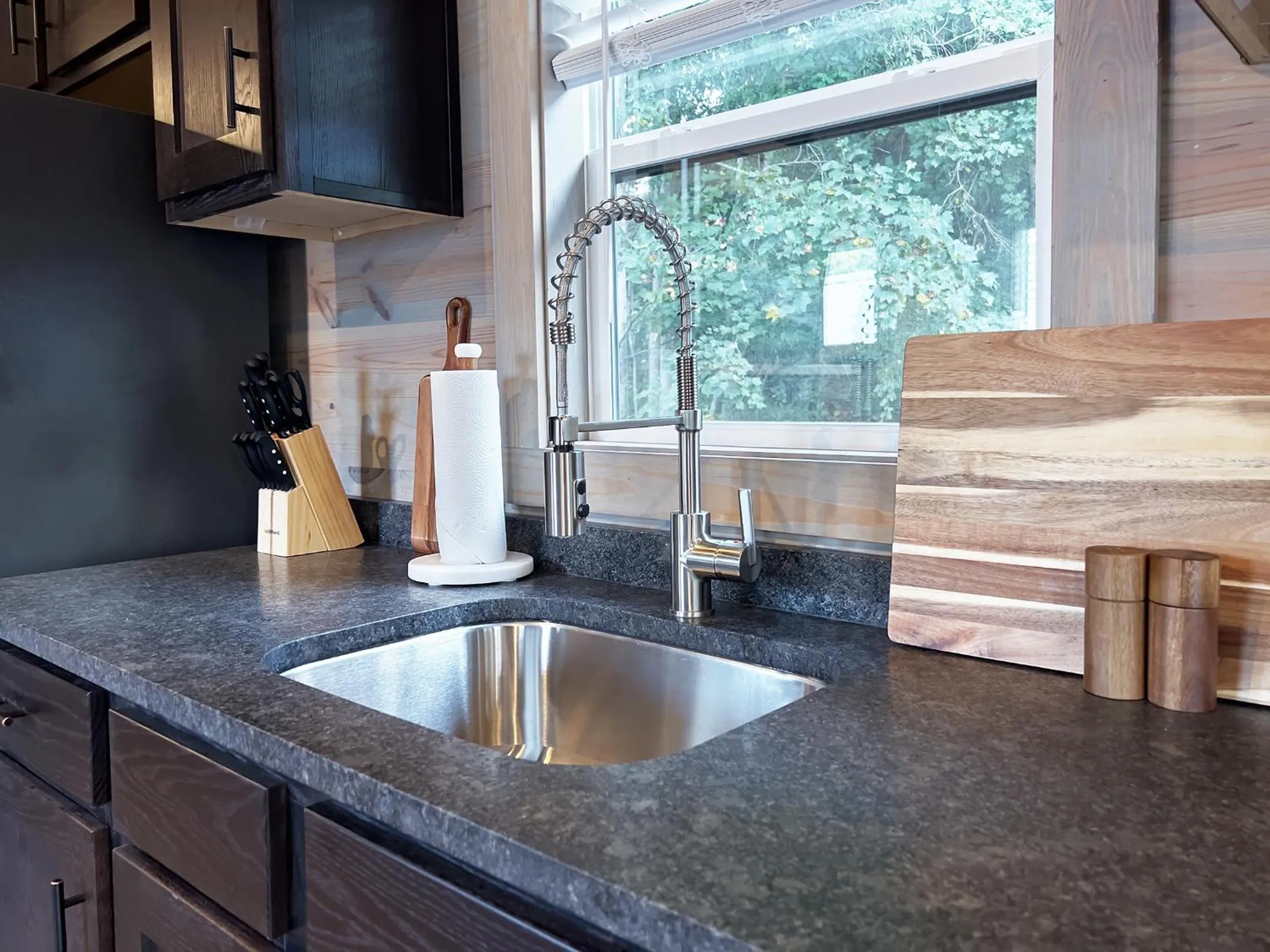 kitchen in Asheville River Cabins