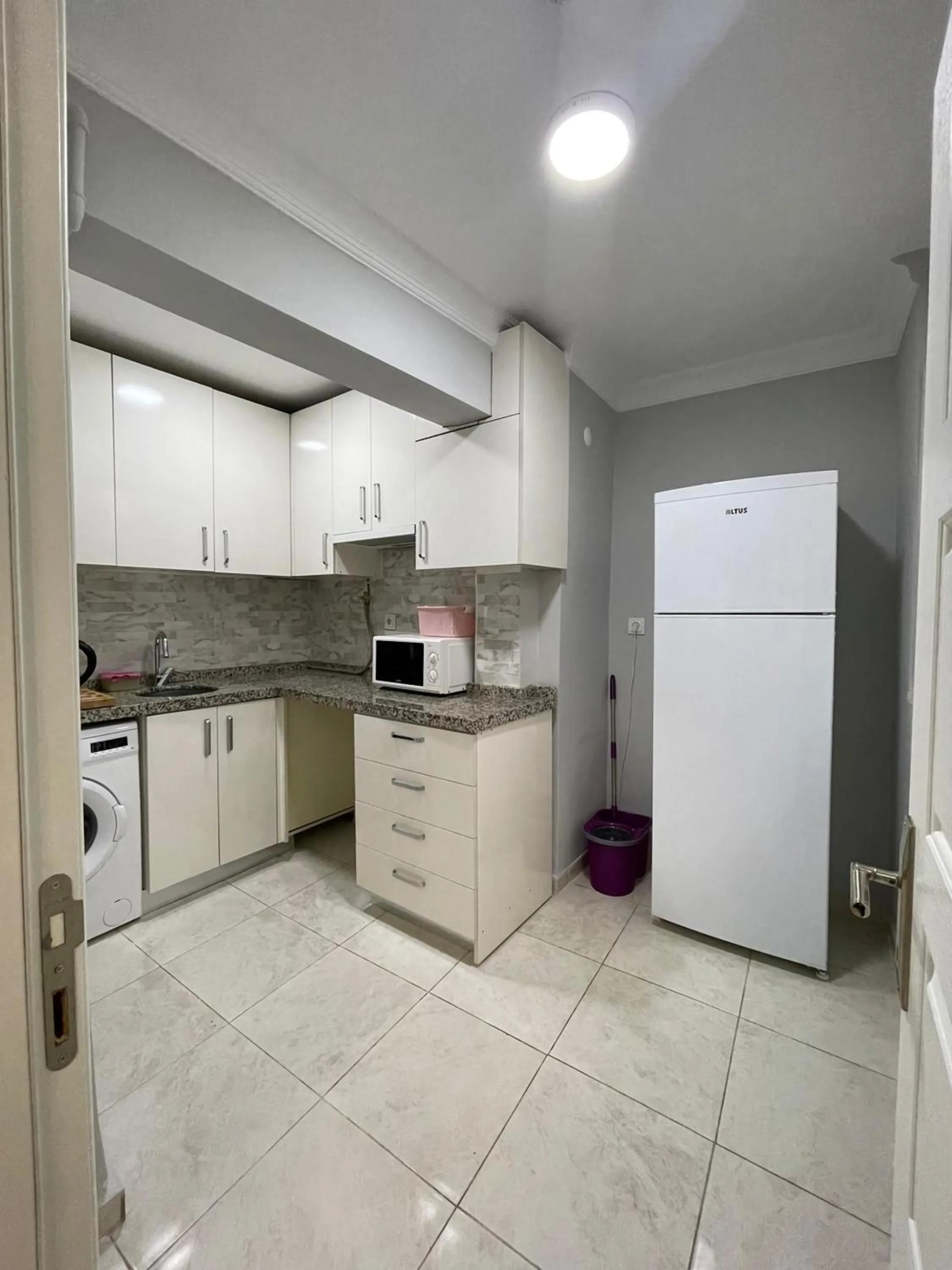 Kitchen or kitchenette in HagiaSophia Donat Suites