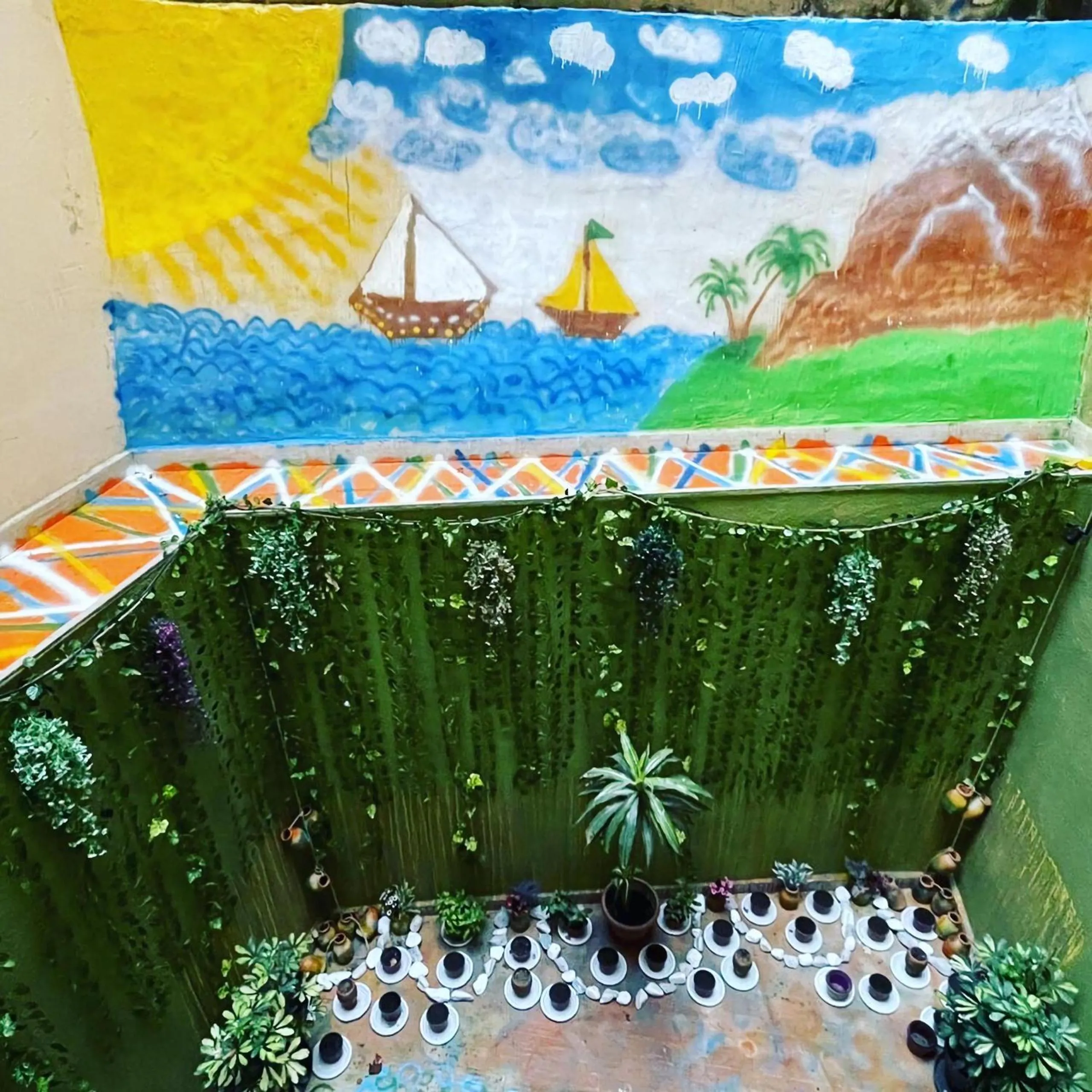 Garden view in HagiaSophia Donat Suites